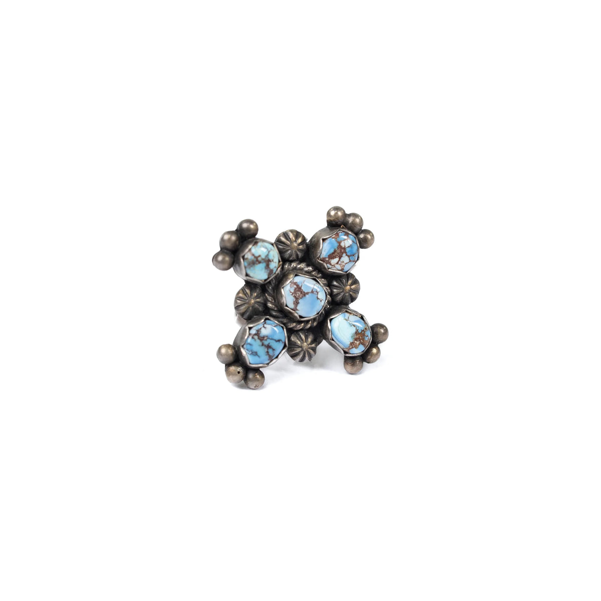 Women's Paul Livingston Turquoise Cross Ring