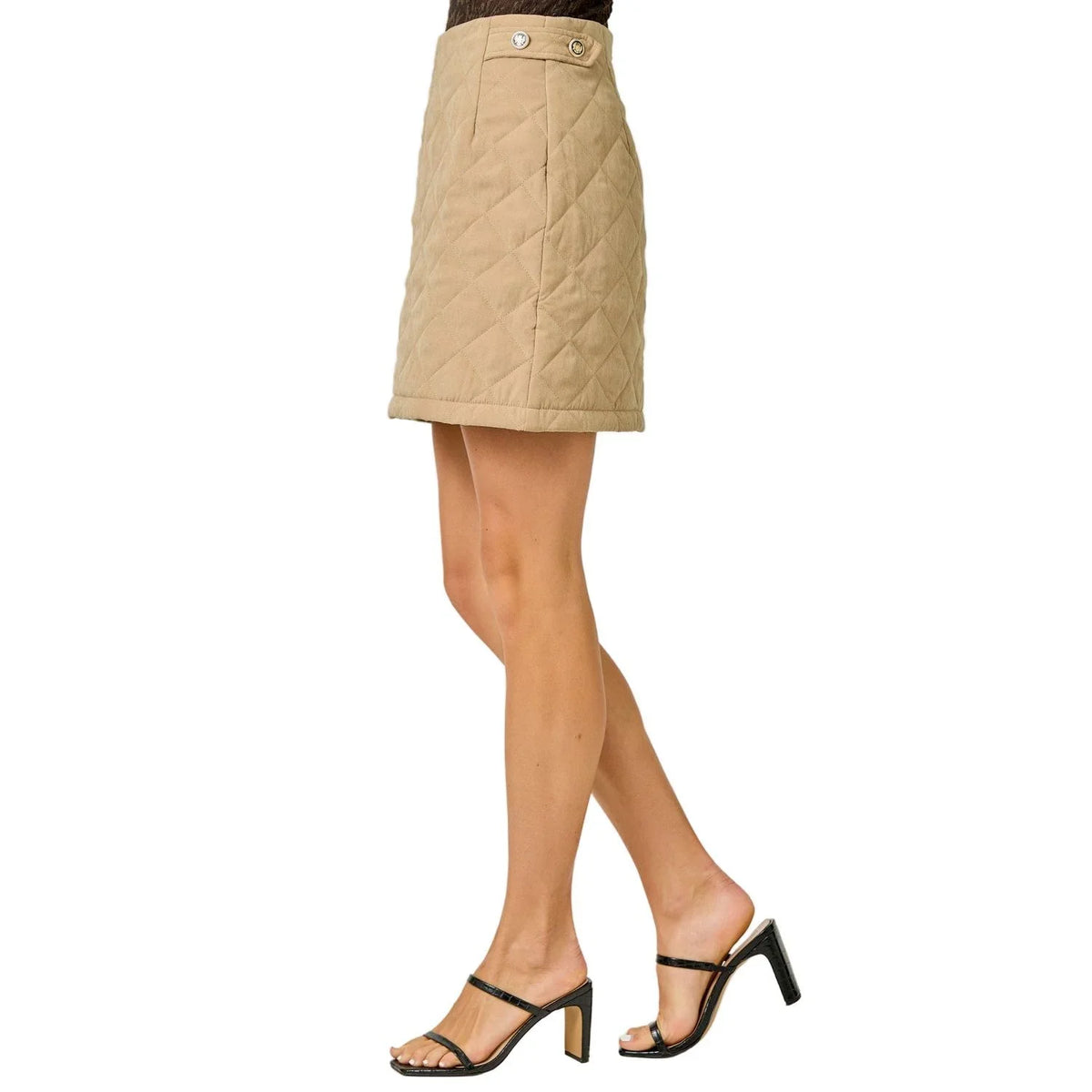 Women's Quilted Mini Skirt 61256