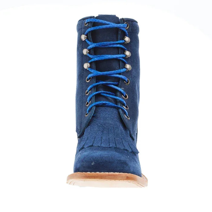 Women's R. Watson 8" Royal Blue Lacer Roughout Boot RWL8918-2 - Crazy House Western Wear