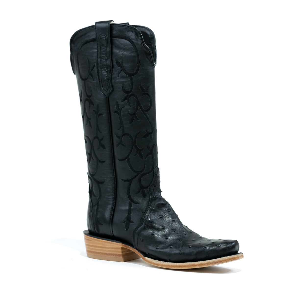 Women's R. Watson Black Full Quill Ostrich Boots RWL4312-1 - Crazy House Western Wear