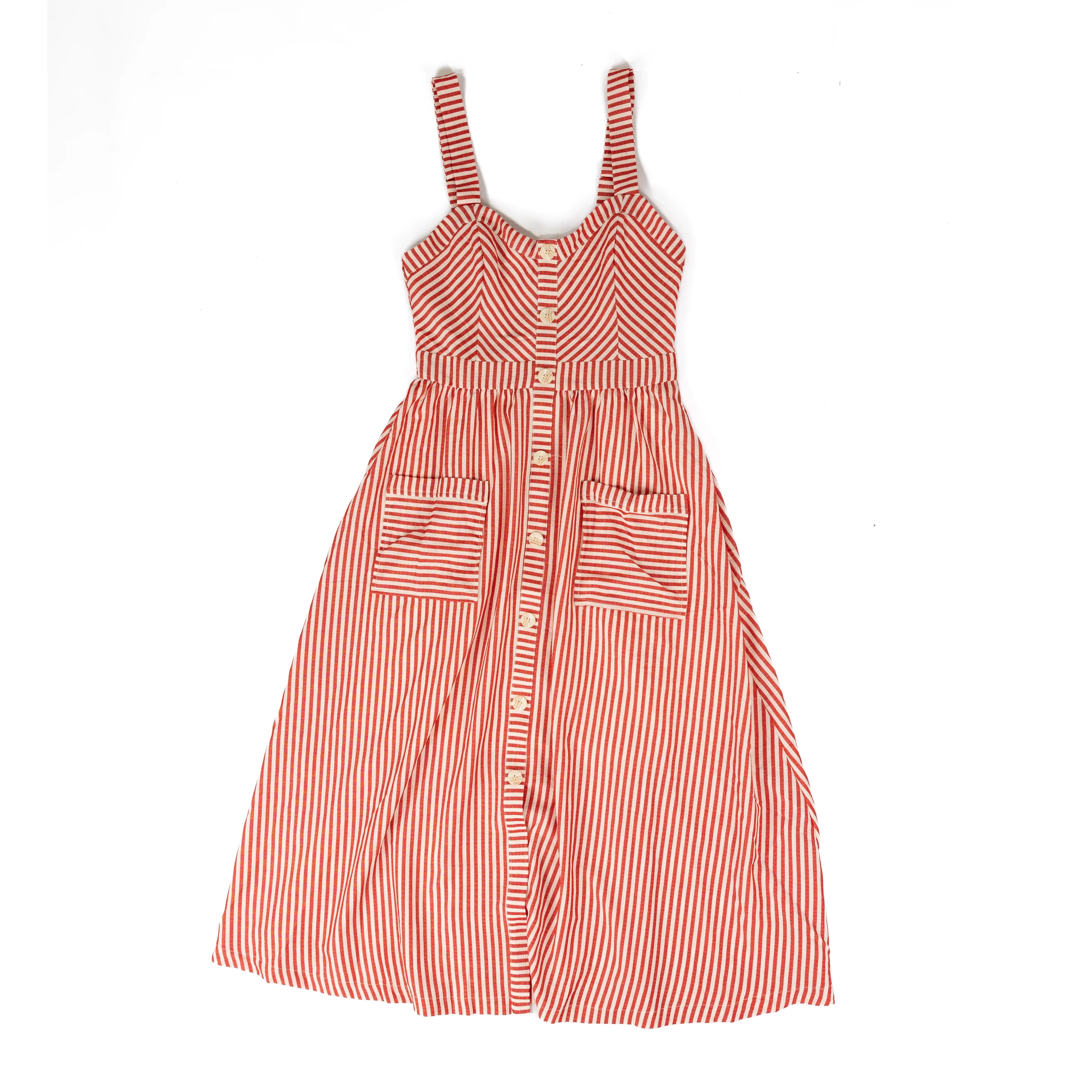 Women's Red Striped Dress SP1128