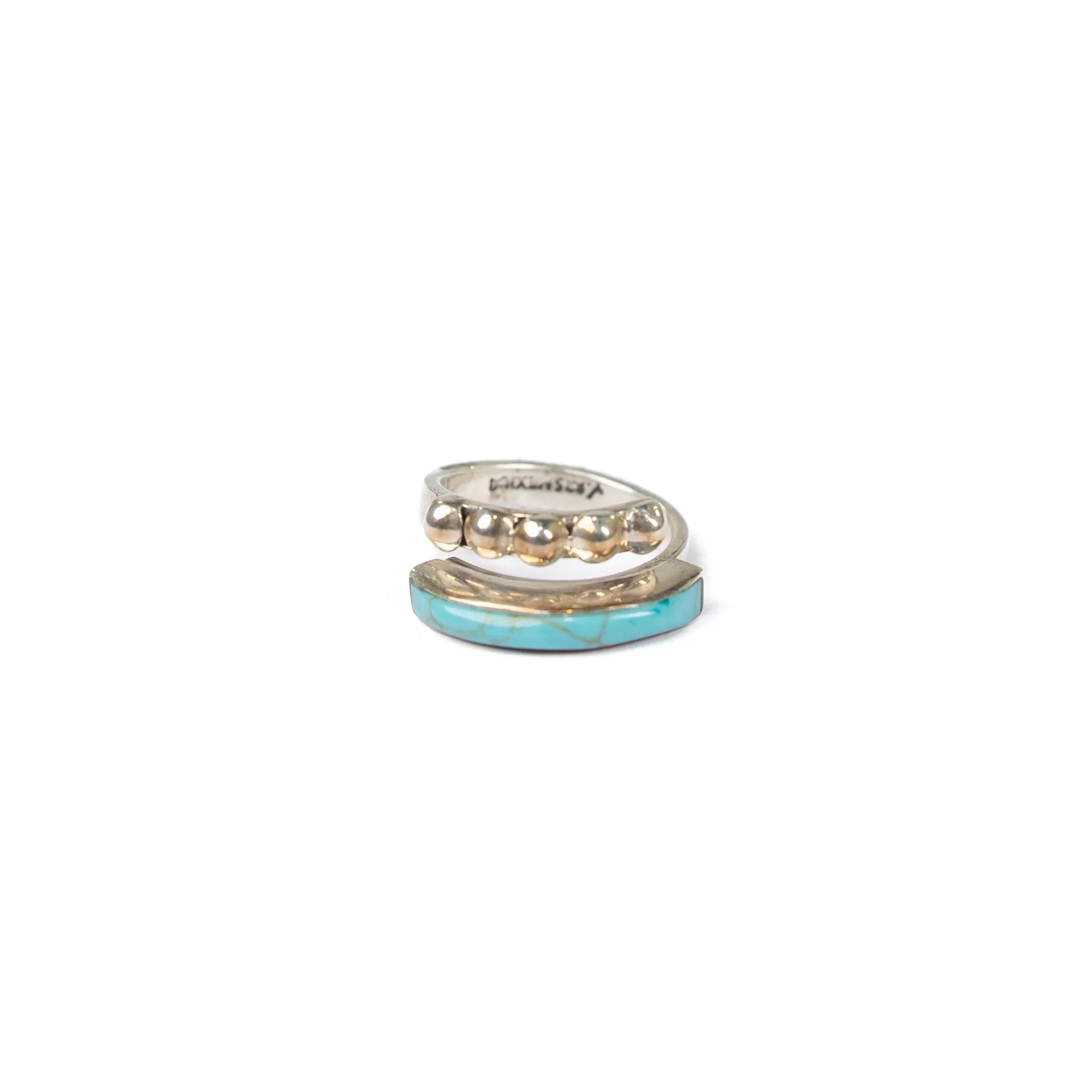 Women's Rhoda Handmade Silver and Turquoise Stacker Ring