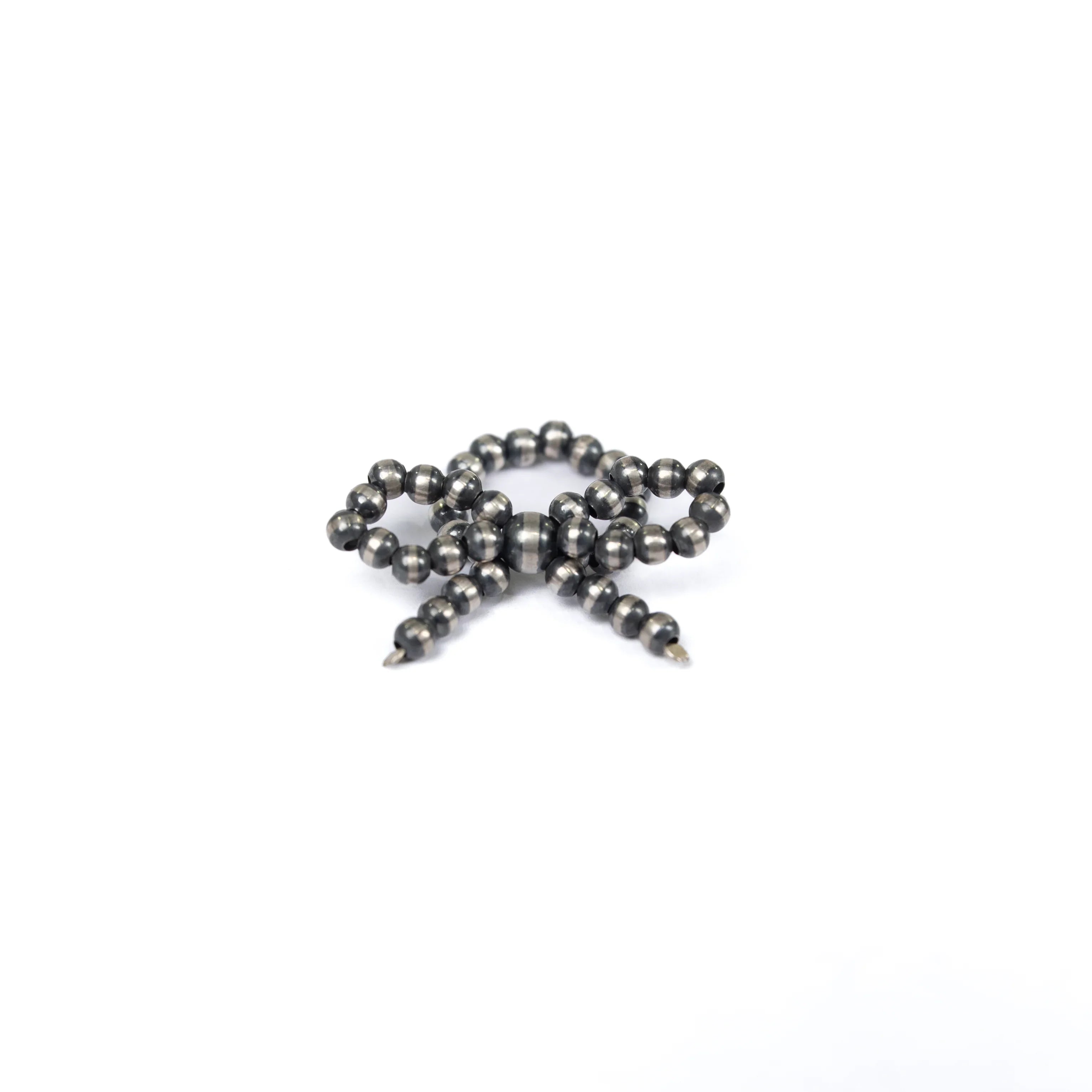 Women's Rhoda Handmade Silver Bow Navajo Pearl Stretch Ring