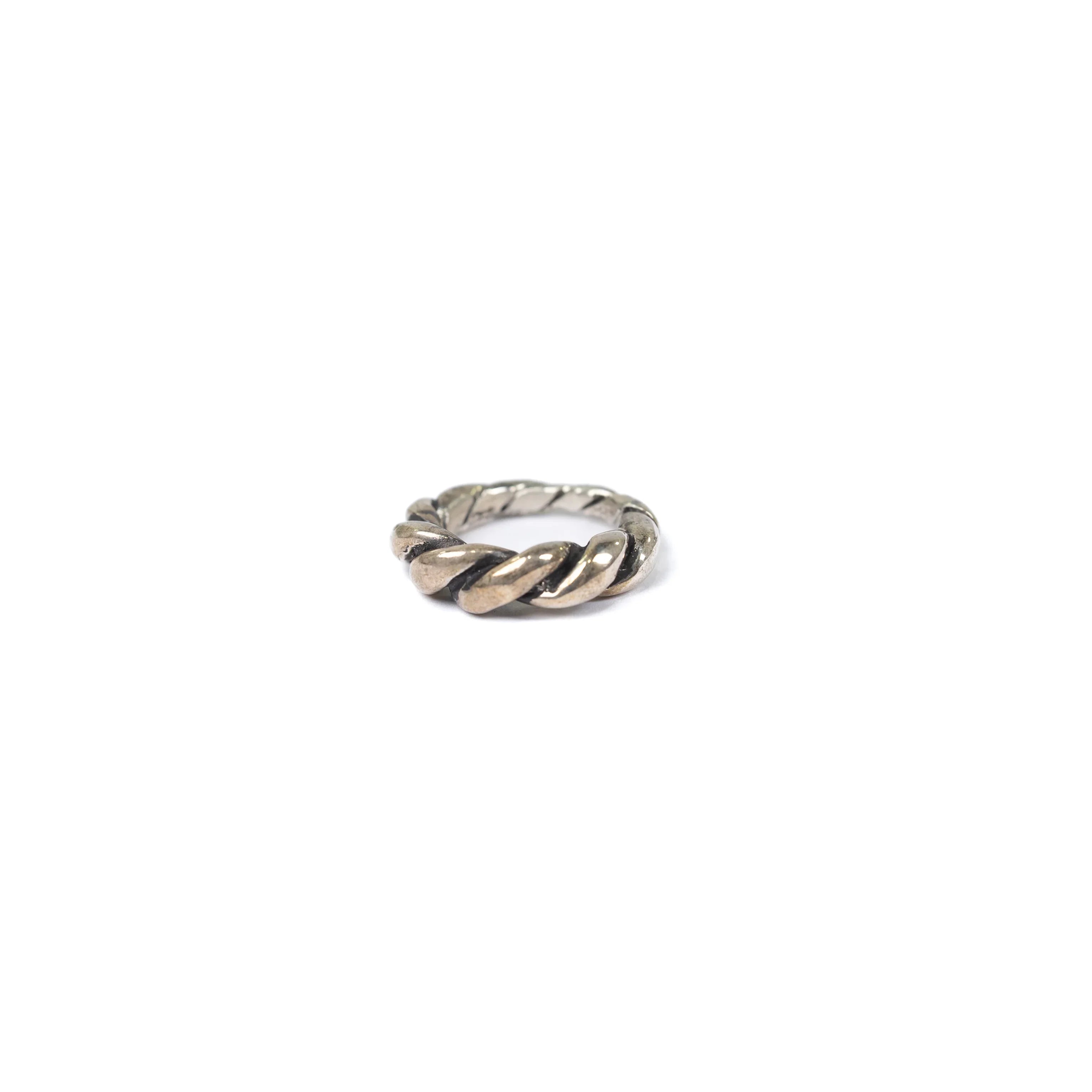 Women's Rhoda Silver Handmade Thick Twist Stack Ring