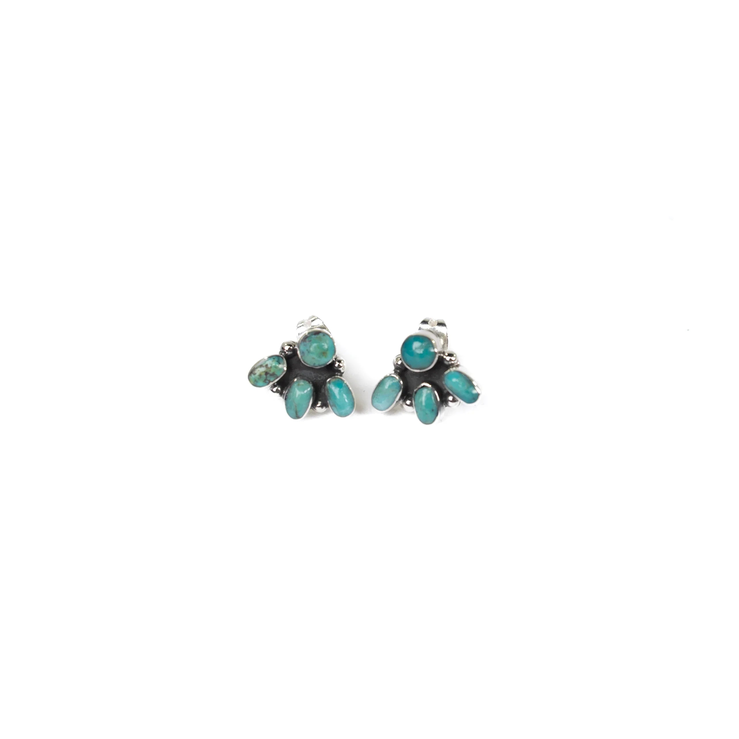 Women's Rhoda Turquoise Chunk Cluster Earrings