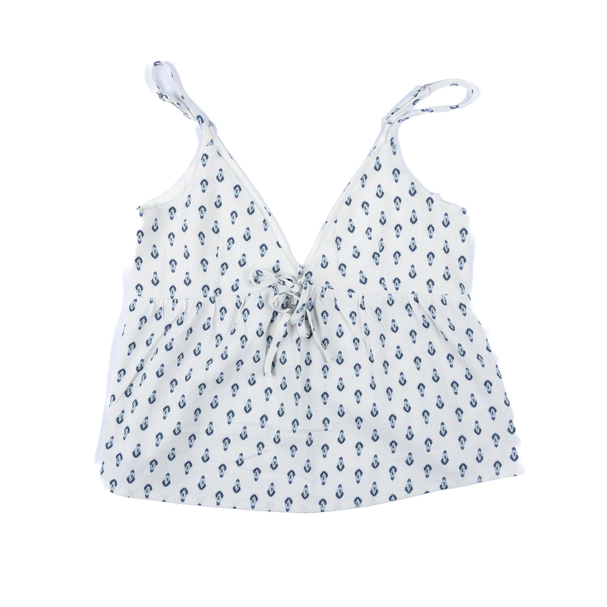Women's Rhythm Blue and White Patterned Cami Top
