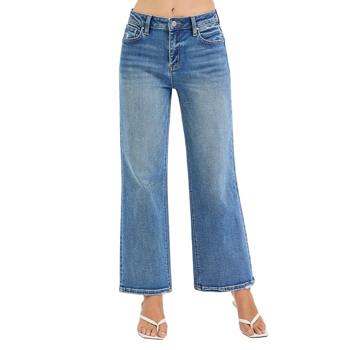 Women's Risen High Rise Cropped Wide Jeans PWC21790