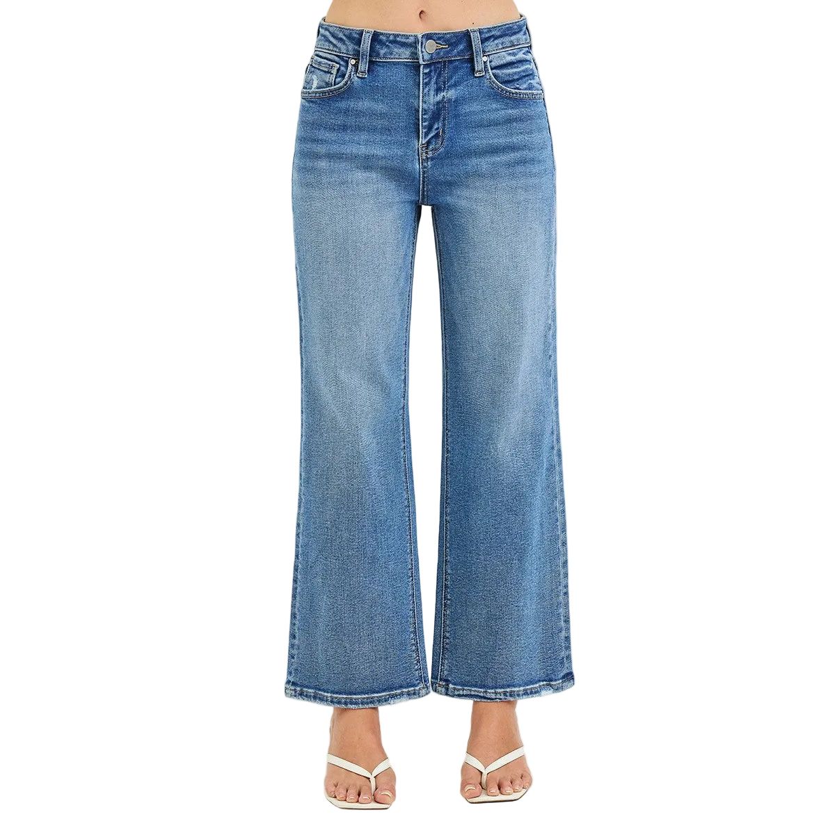 Women's Risen High Rise Cropped Wide Jeans PWC21790