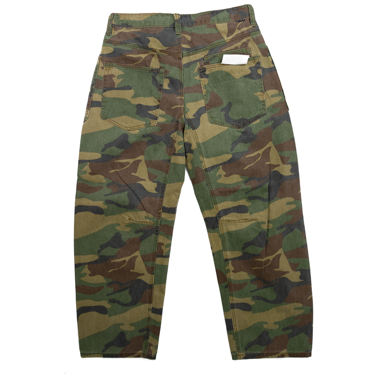 Women's Risen Mid Rise Cropped Camo Wide Leg Jeans PGC21324