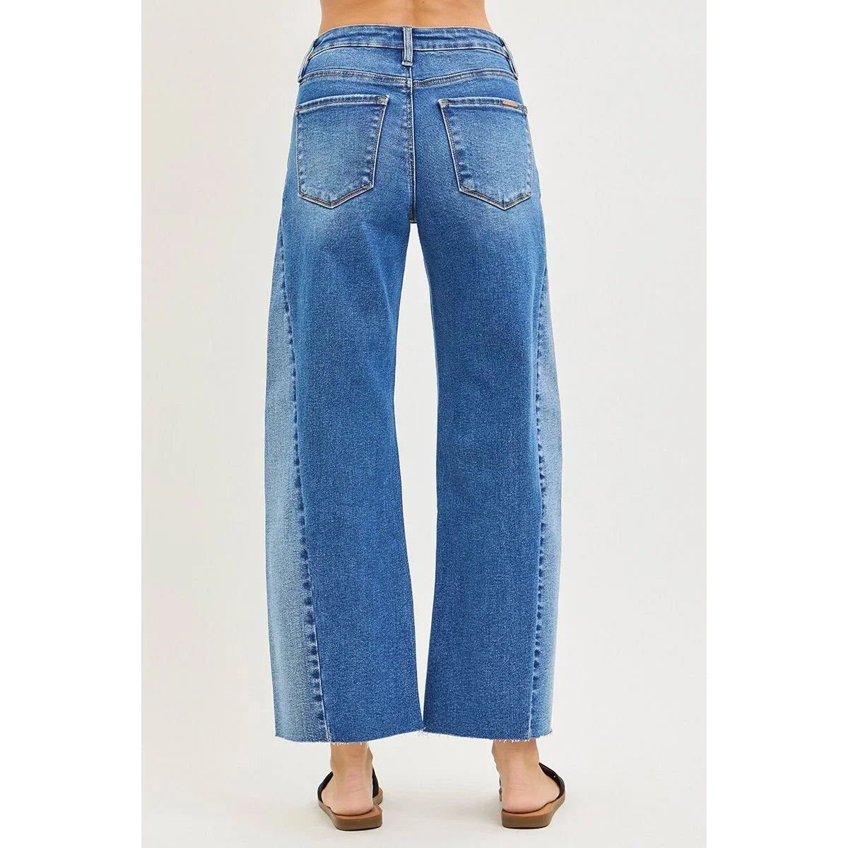 Women's Risen Slouchy Crop Contrast Jeans PGC21606