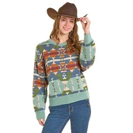 Women's Rock and Roll Aztec Sweater BW32T07003