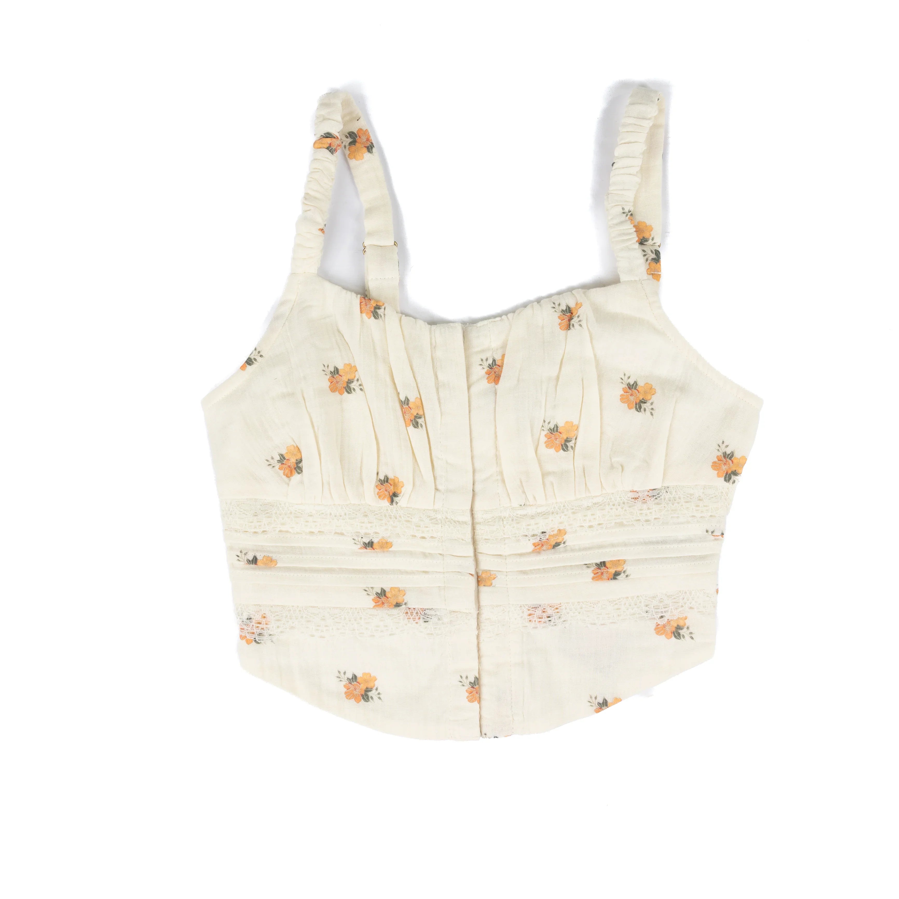 Women's Rock and Roll Floral Printed Corset Top BW20T08772