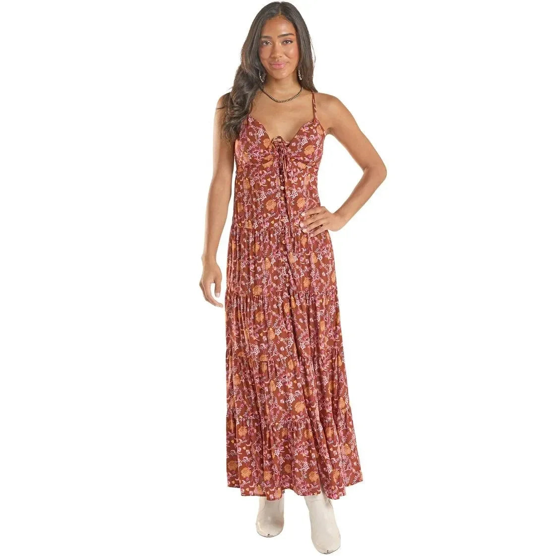 Women's Rock and Roll Halter Maxi Dress BWD0R08800