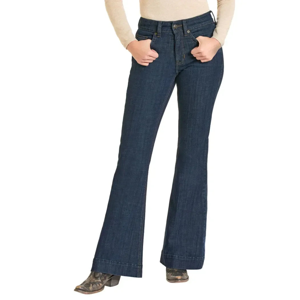 Women's Rock and Roll Welt Pocket Trousers BW5HD07209