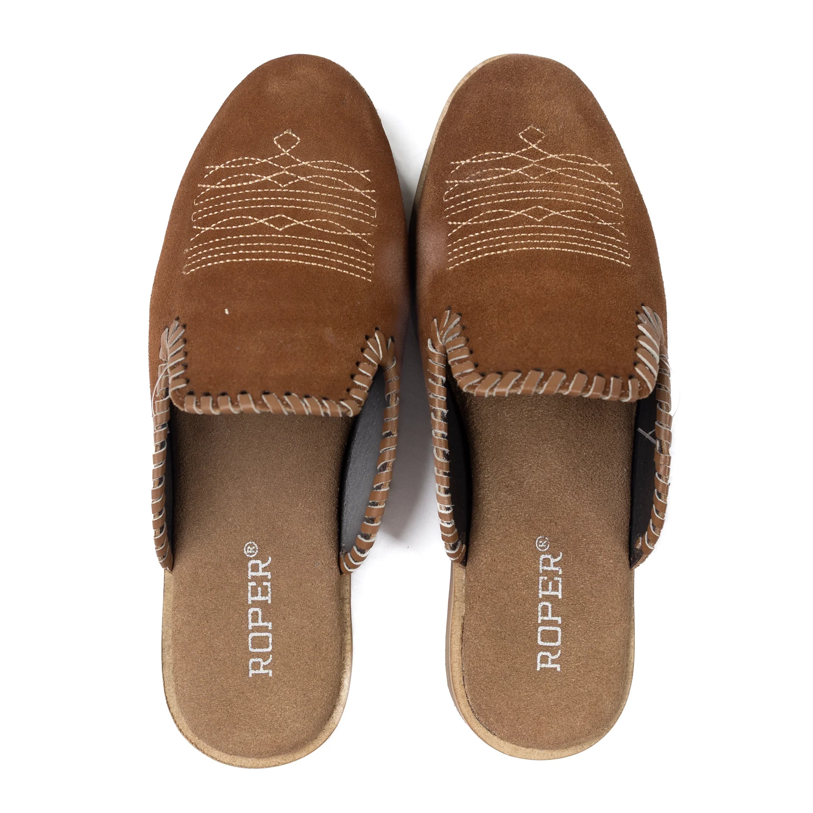 Women's Roper Brown Suede Mule Slip on Shoes 09-021-0608-3765