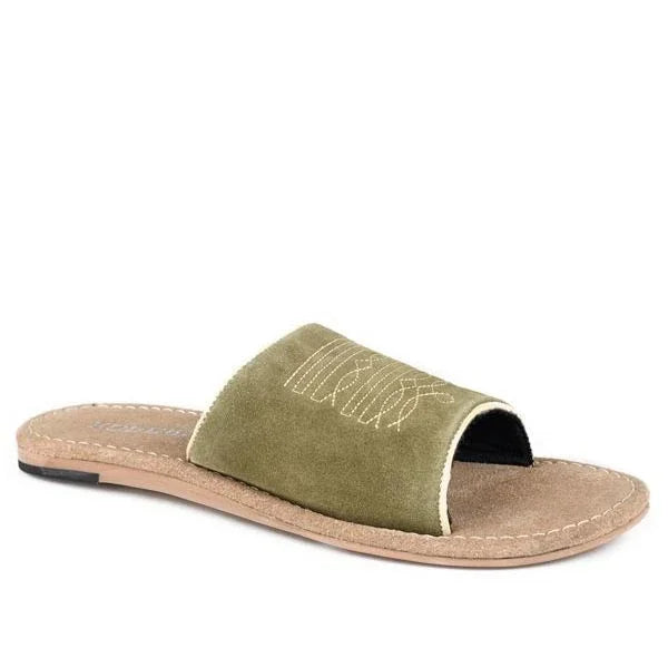 Women's Roper Green Cow Suede Sandals 09-021-0607-3727