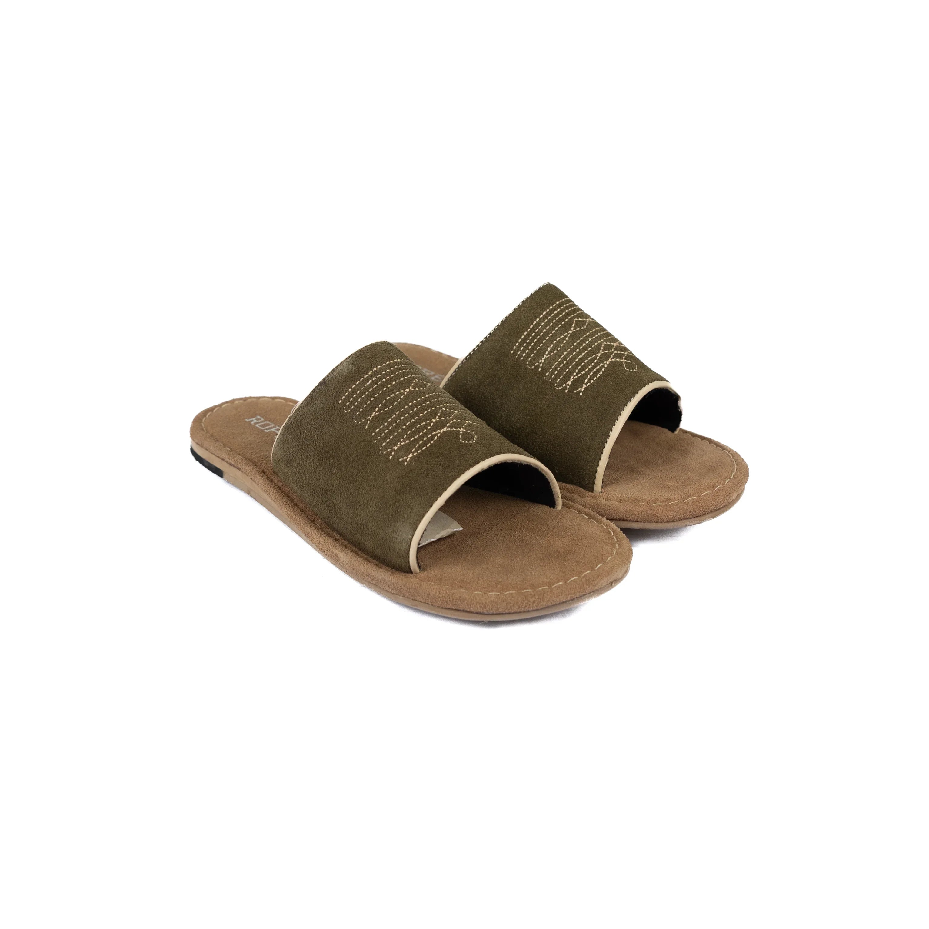 Women's Roper Green Cow Suede Sandals 09-021-0607-3727