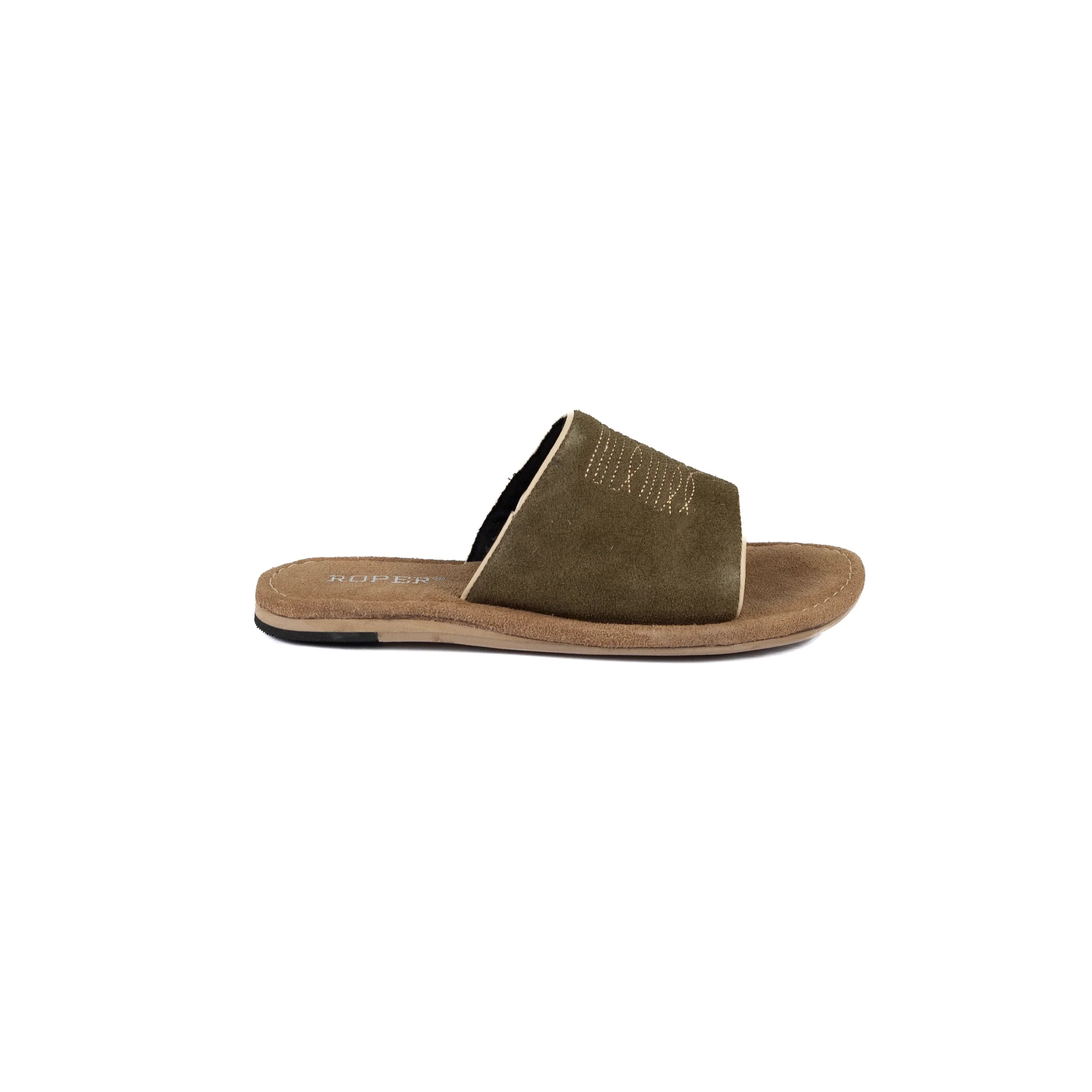Women's Roper Green Cow Suede Sandals 09-021-0607-3727