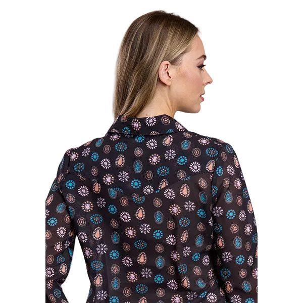Women's Roper Long Sleeve Multicolor Printed Snap Shirt 03-050-0590-3031