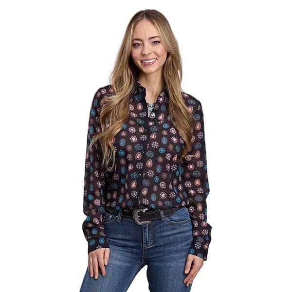 Women's Roper Long Sleeve Multicolor Printed Snap Shirt 03-050-0590-3031
