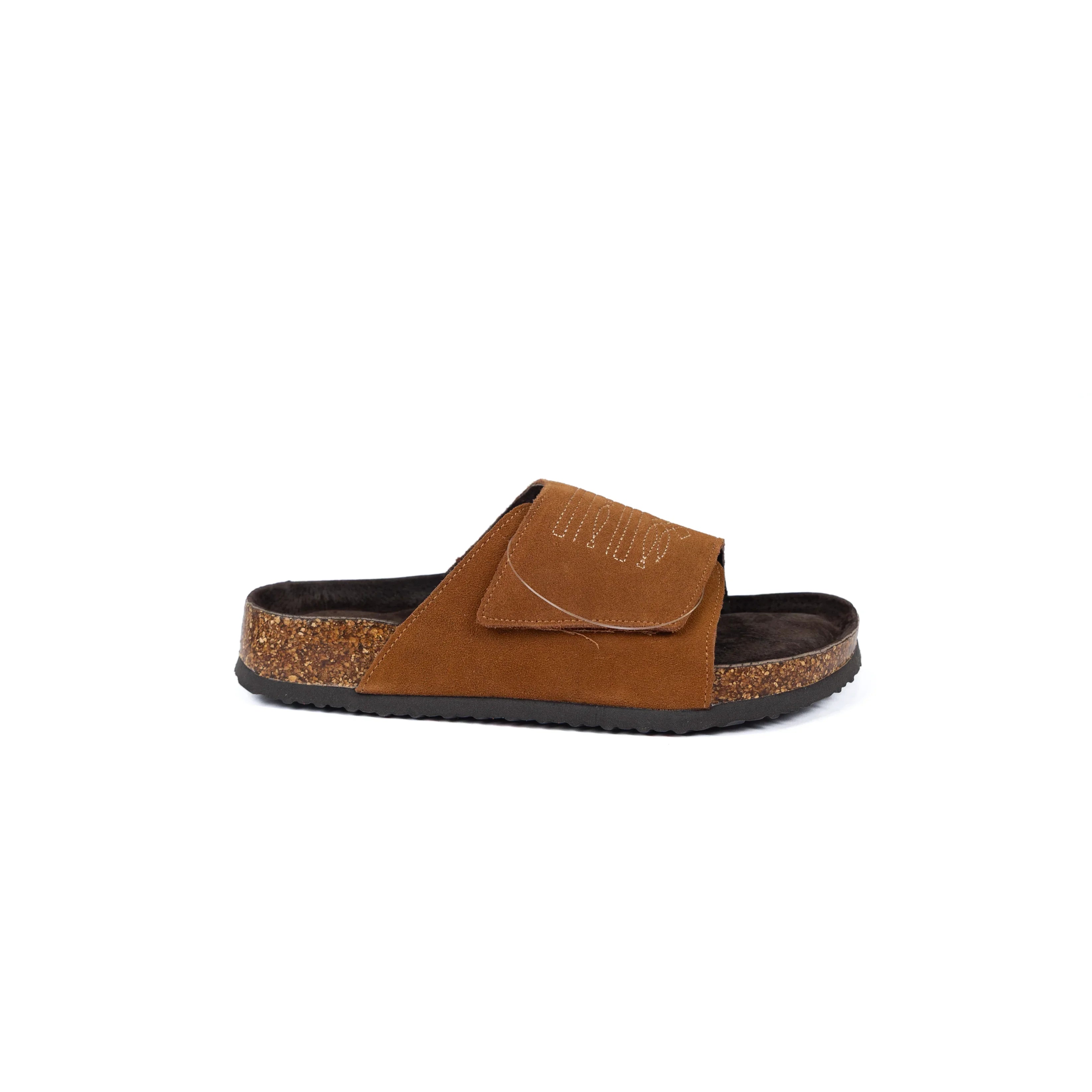 Women's Roper Tan Cow Suede Boot Stitched Sandals 09-021-0607-3738