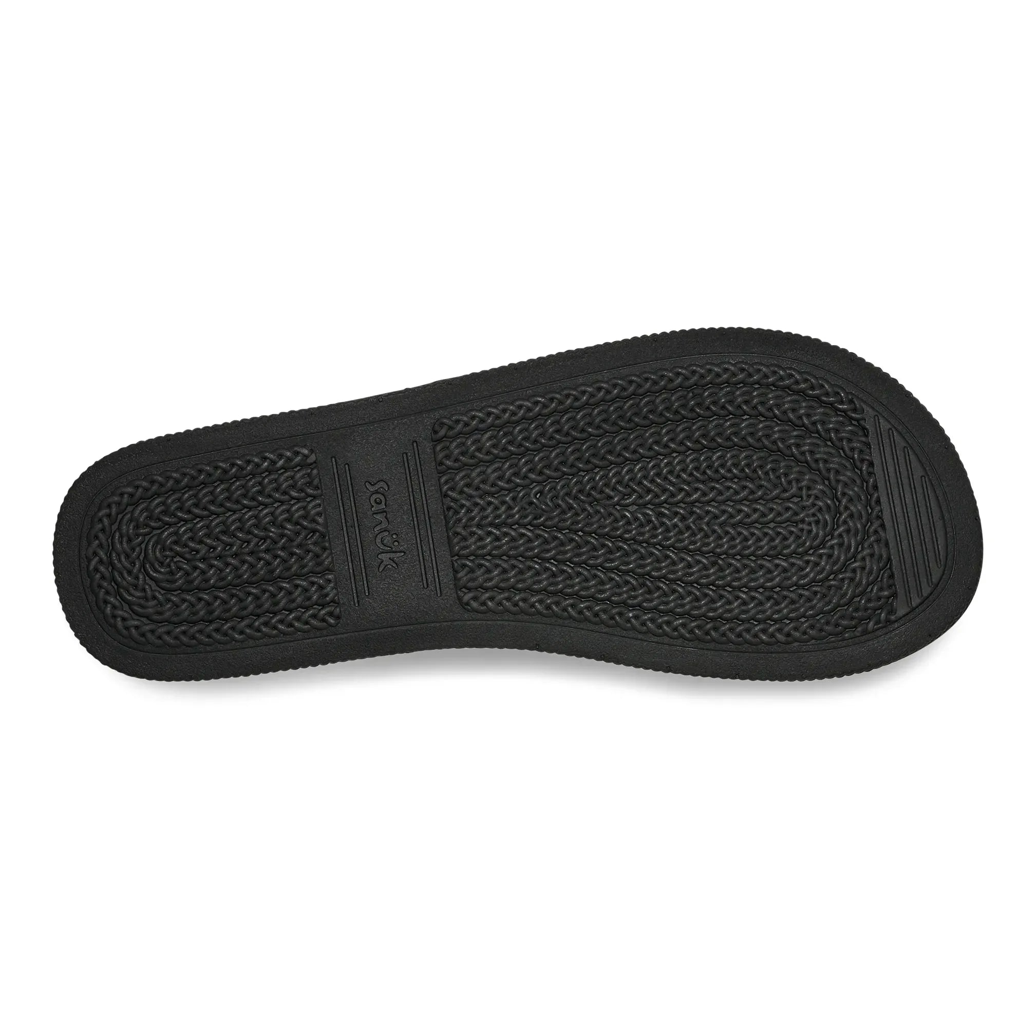Women's Sanuk Black Funshine 2 Strap Slip on Sandals 1165331-BLK