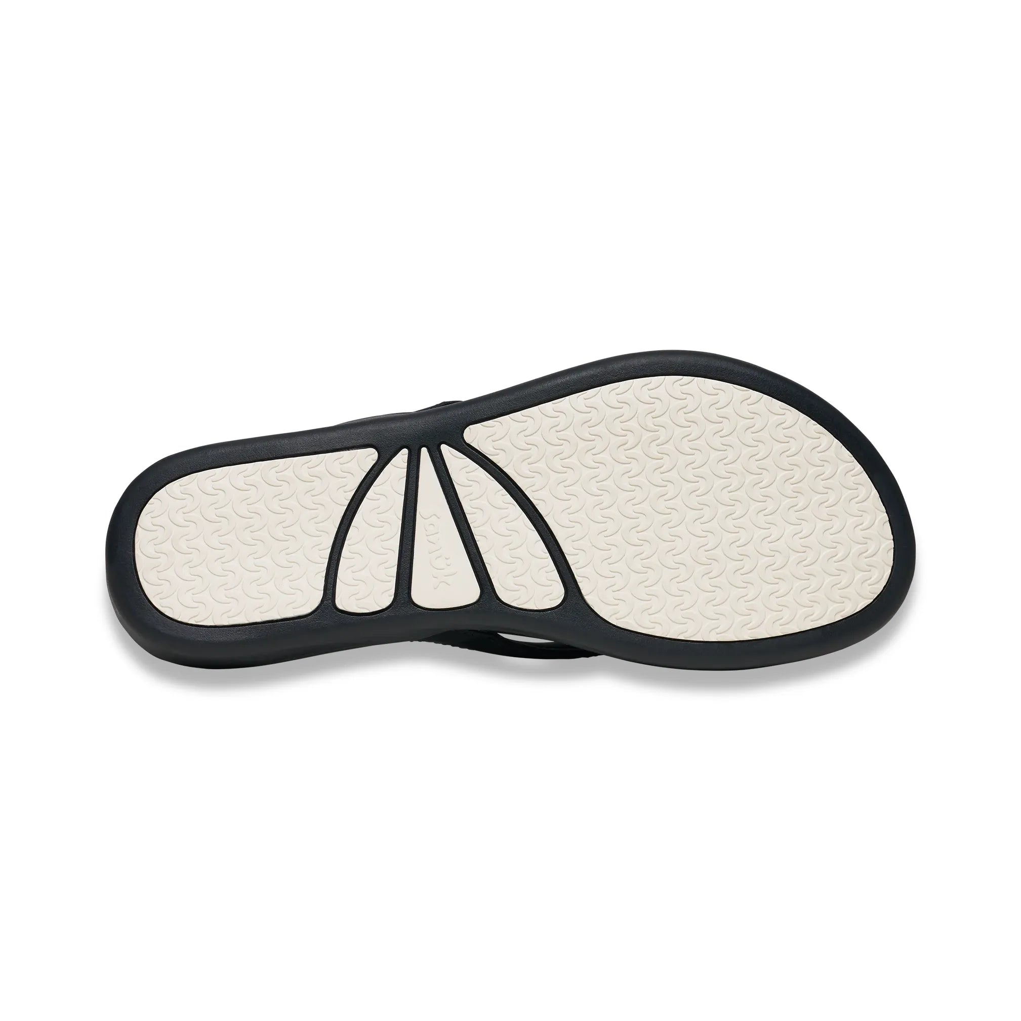 Women's Sanuk Black Wave Whisper Flip Flops 1234584-BLK