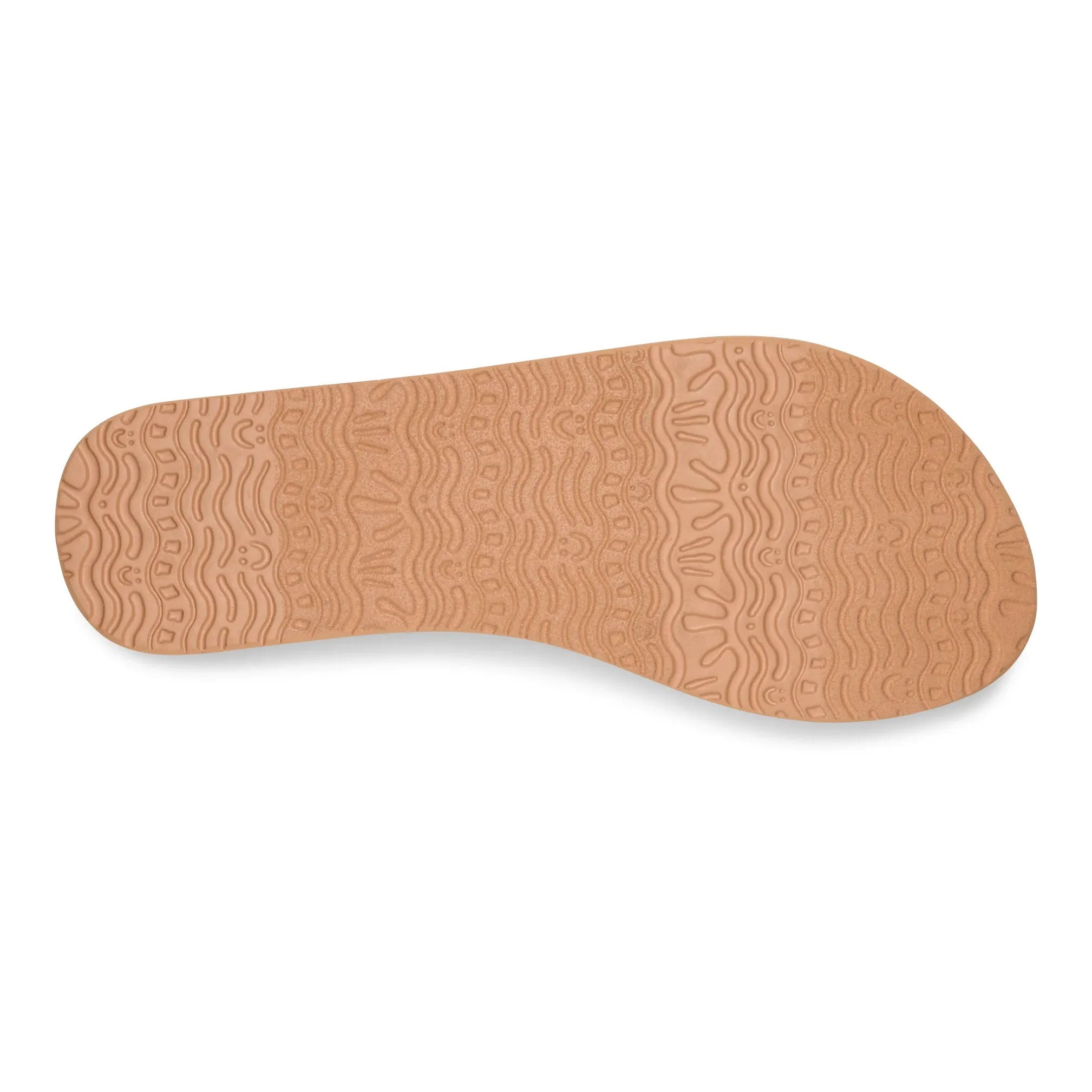 Women's Sanuk Tan and White Yoga Sandy II Flip Flops 1169691-TWT