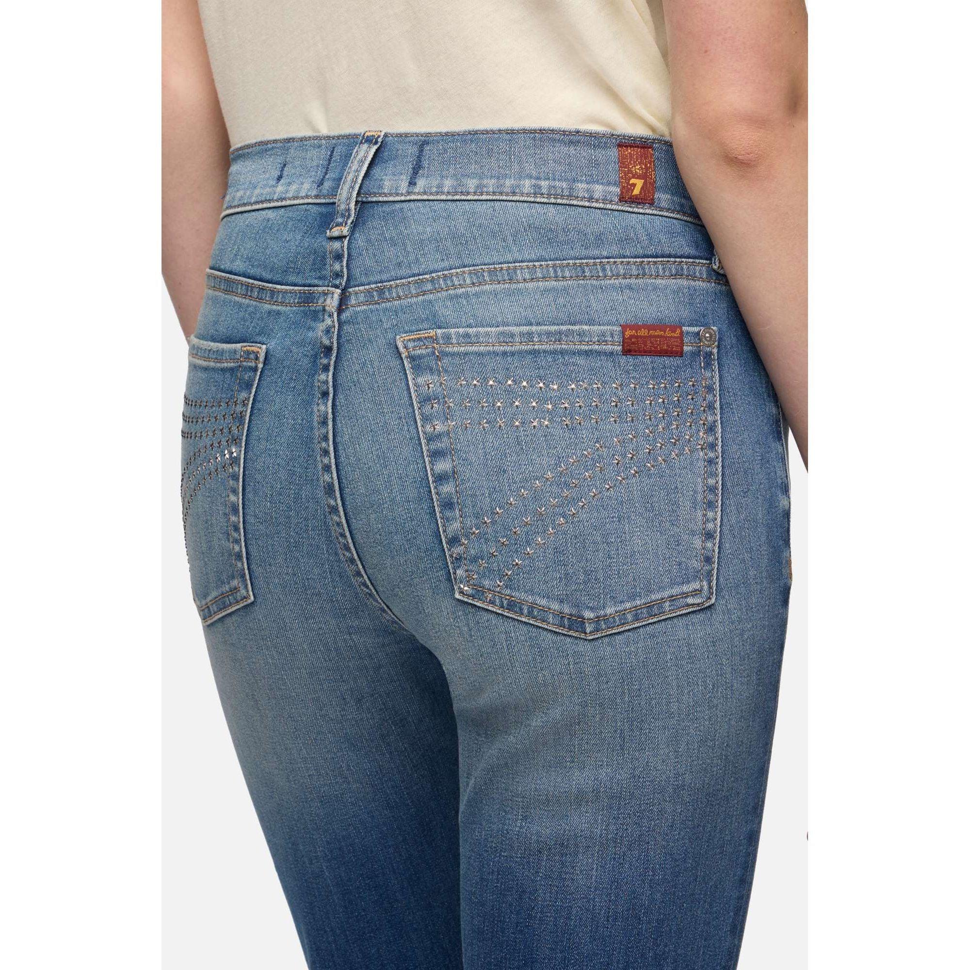 Women's Seven for All Mankind Faded Echo Dojo Slim Illusion Jeans 7U30S44A-3DD