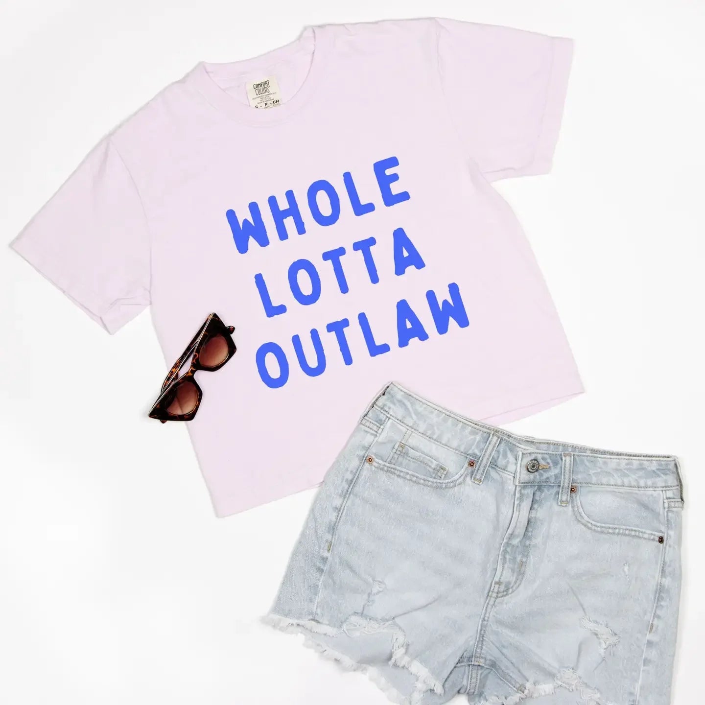 Women's Short Sleeve Orchid "Whole Lotta Outlaw" T-shirt