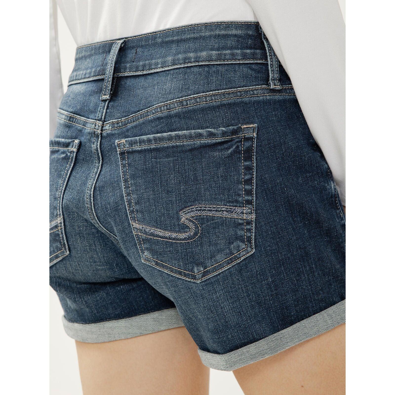 Women's Silver Chord Elyse Mid Rise Shorts L53025EAD391