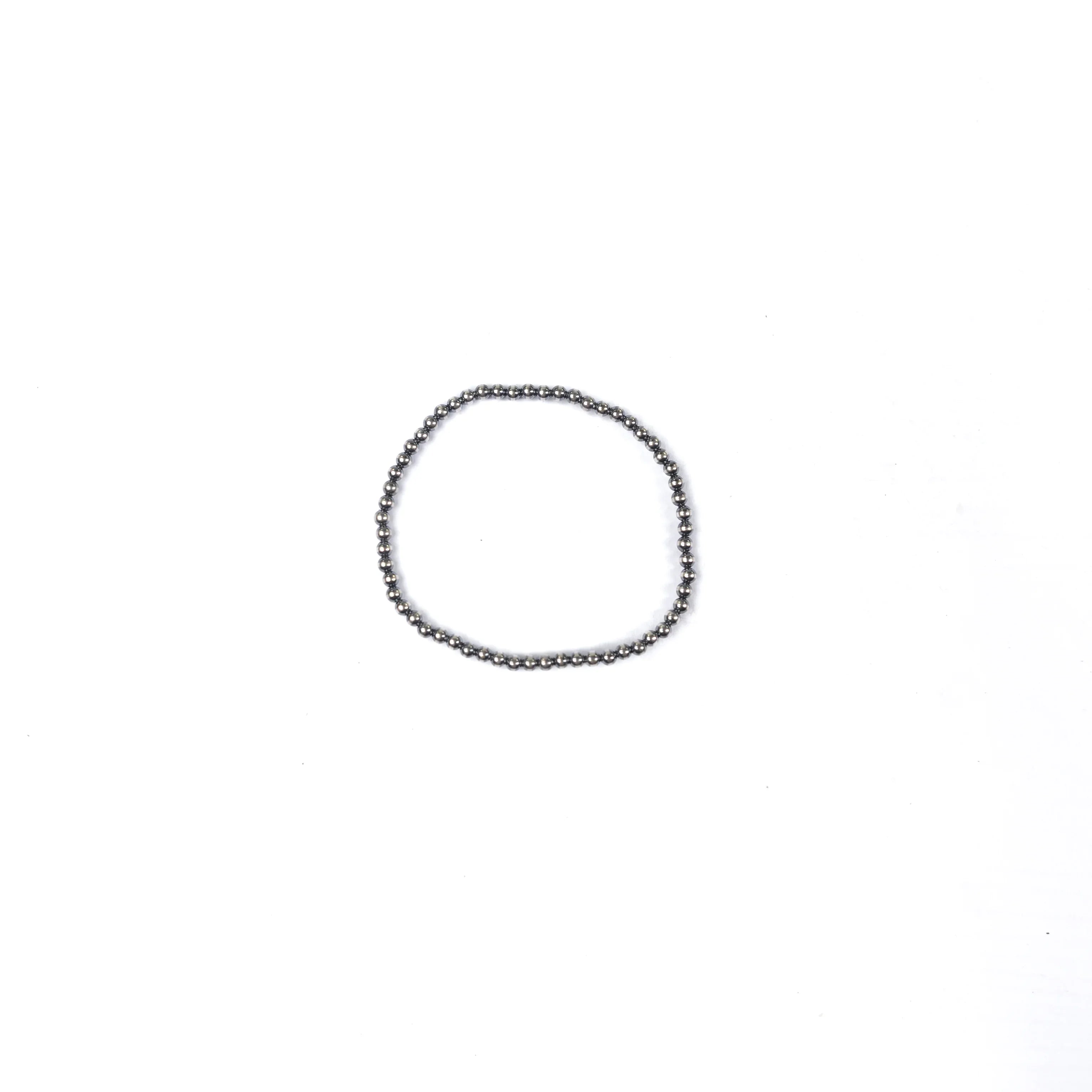 Women's Silver Handmade 3MM Navajo Pearl Bracelet