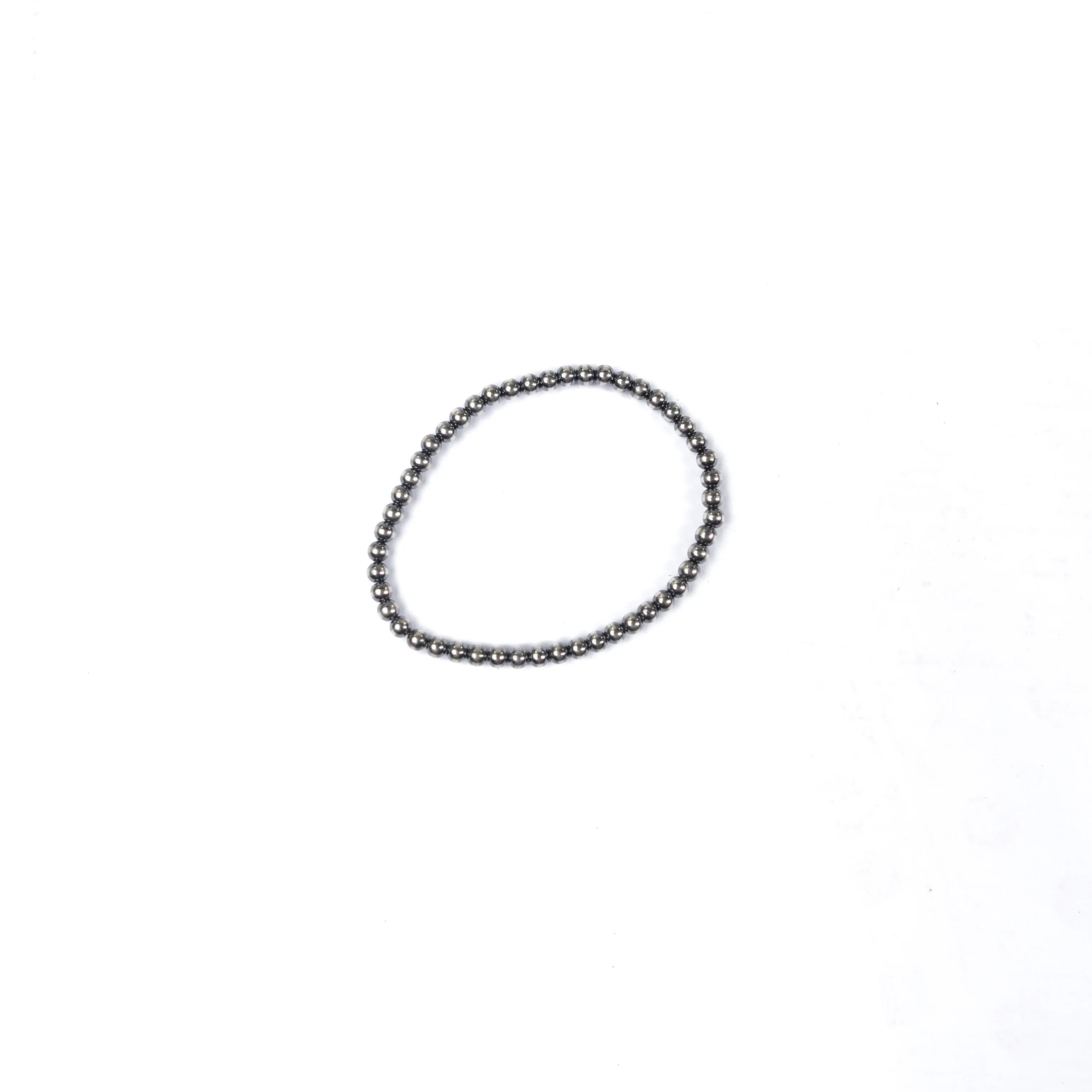 Women's Silver Handmade 4MM Navajo Pearl Bracelet