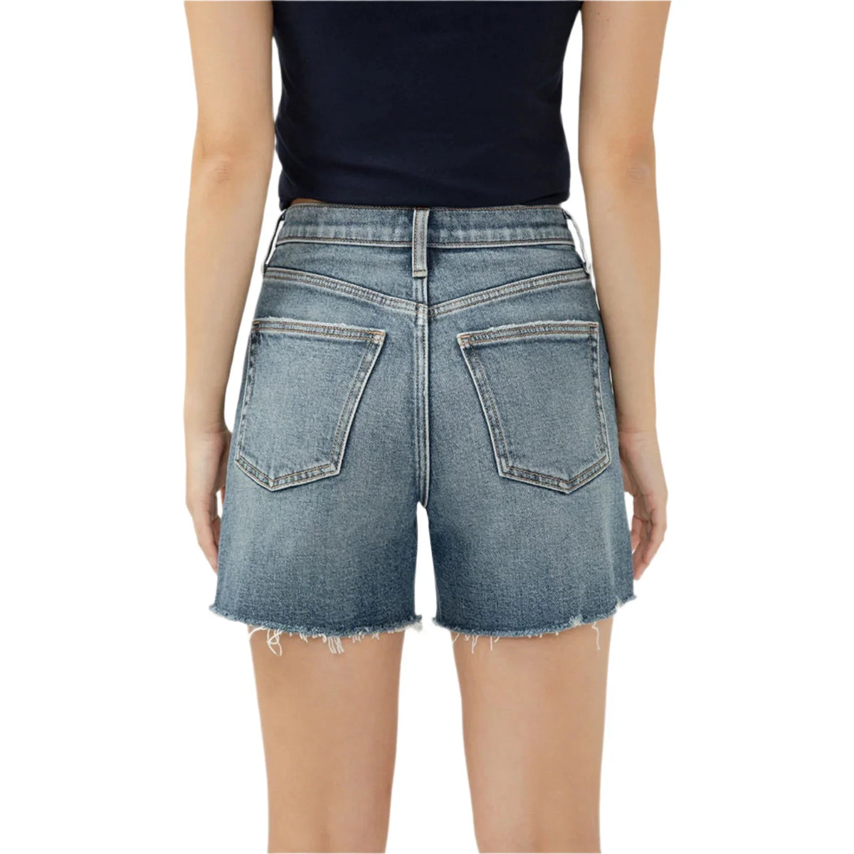 Women's Silver Highly Desirable Long Shorts L28533AGR384 - Crazy House Western Wear