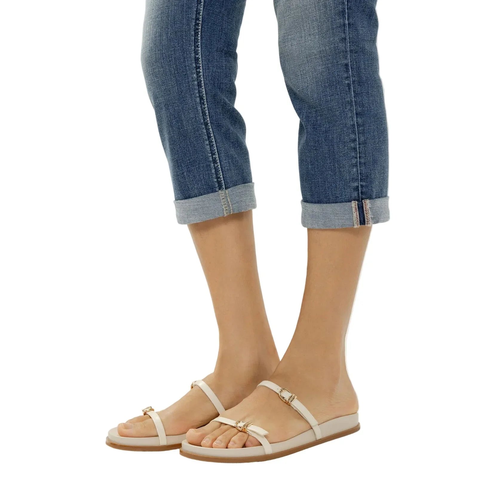 Women's Silver Jeans Saturday Morning Elyse Mid Rise Americana Luxe Stretch Capri L43002CVS336