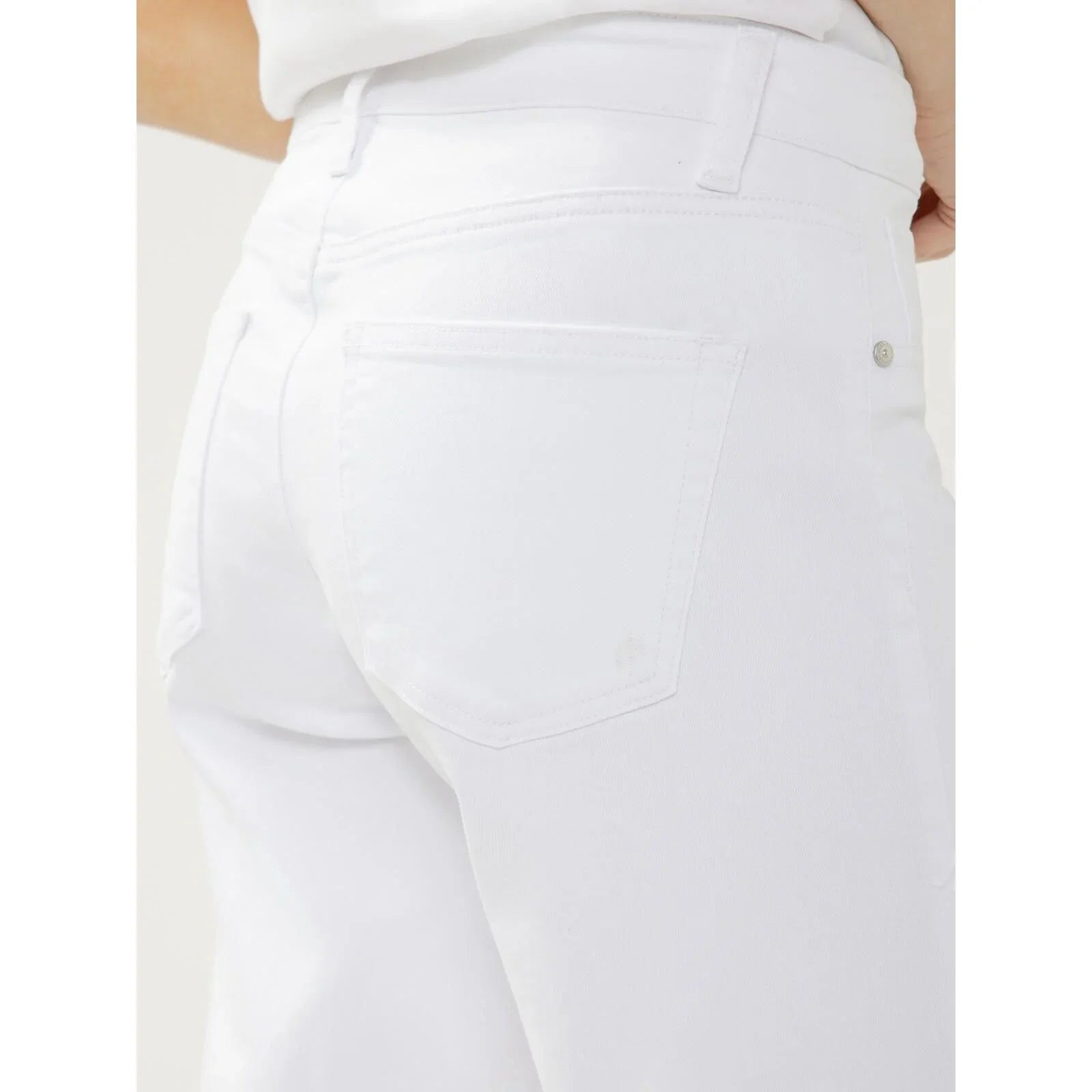 Women's Silver Jeans White Suki Mid Rise Cropped Wide Leg Luxe Stretch Jeans L43982WVS658