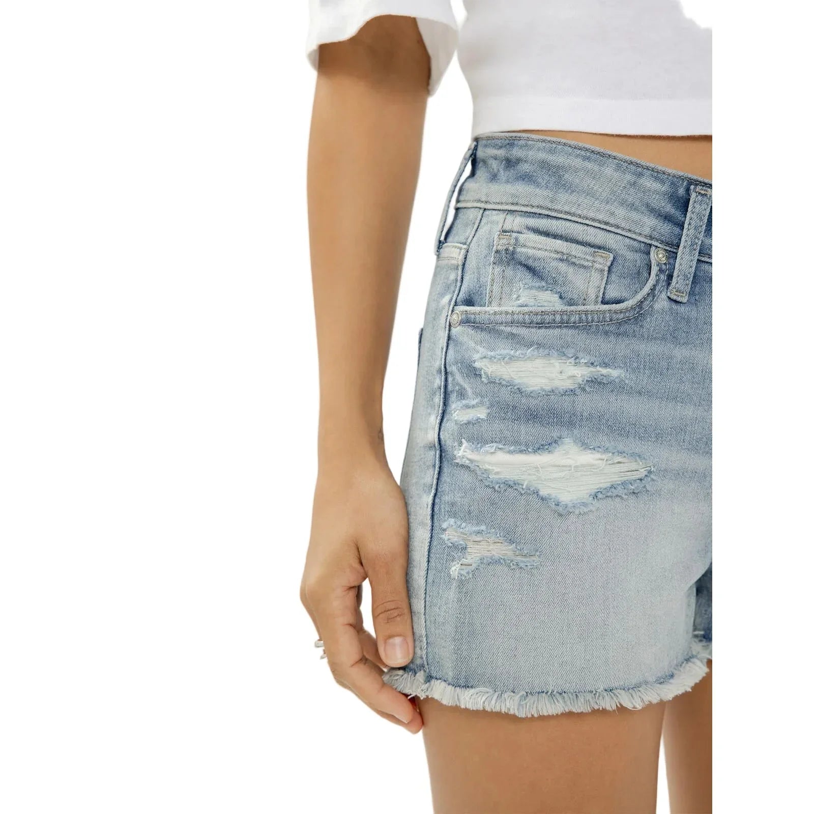 Women's Silver Seaside Avery High Rise Short L54910EAD250