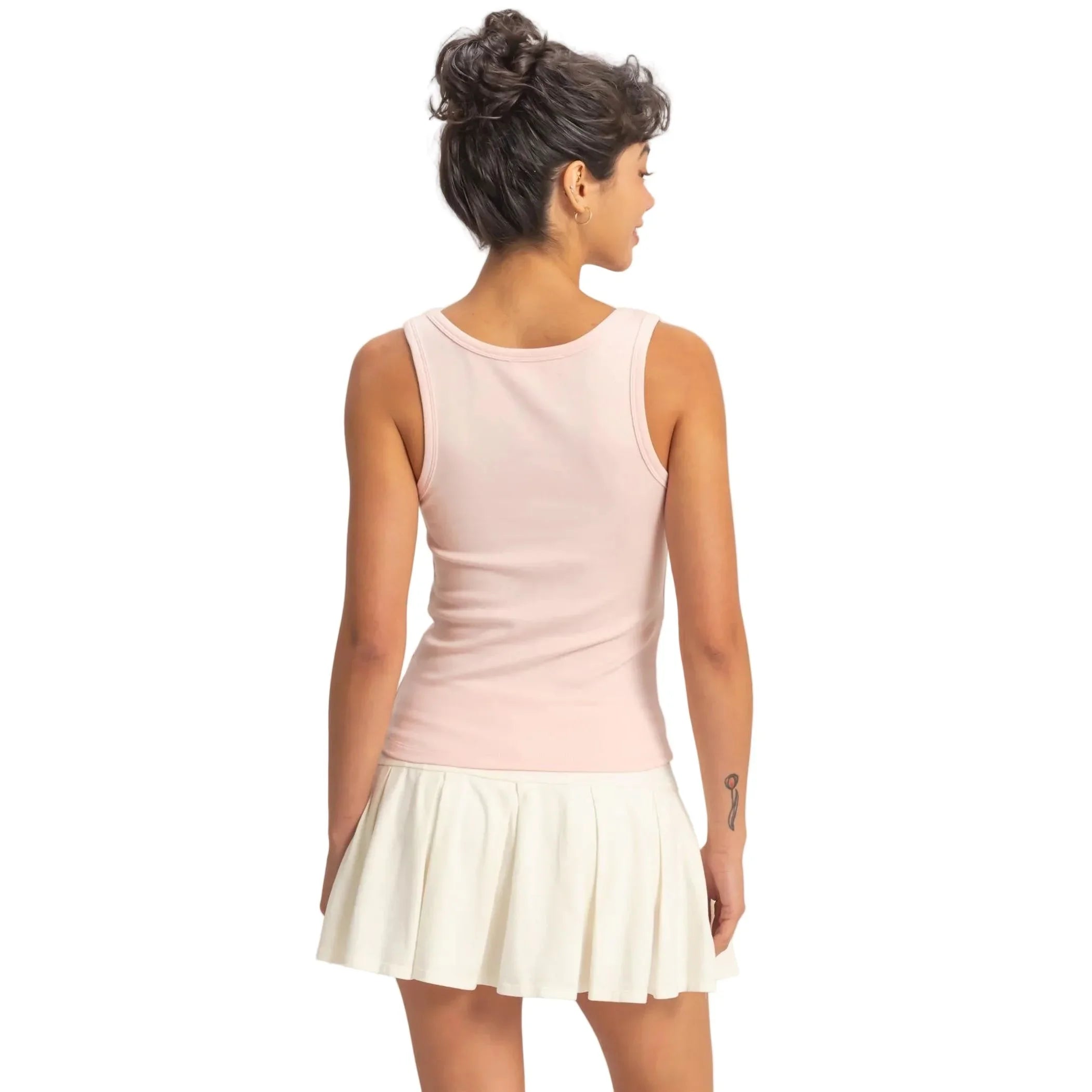 Women's Soft Pink Scoop Neck Tank Top DZ26A398-SP