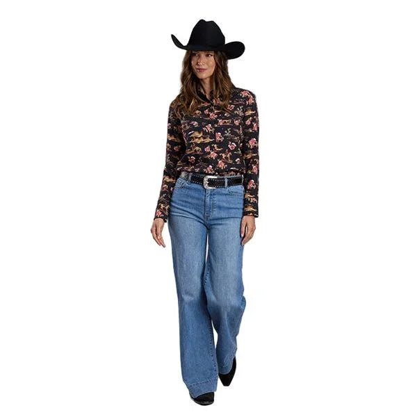 Women's Stetson Long Sleeve Printed Button Up Shirt 11-050-0590-1100