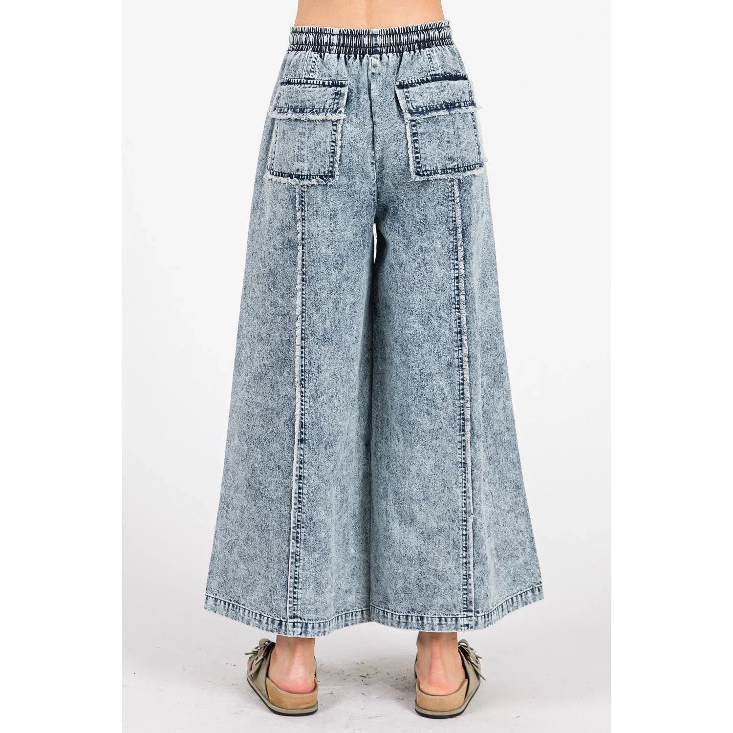 Women's Stonewash Dream Wide Leg Pants SP7867 - Crazy House Western Wear