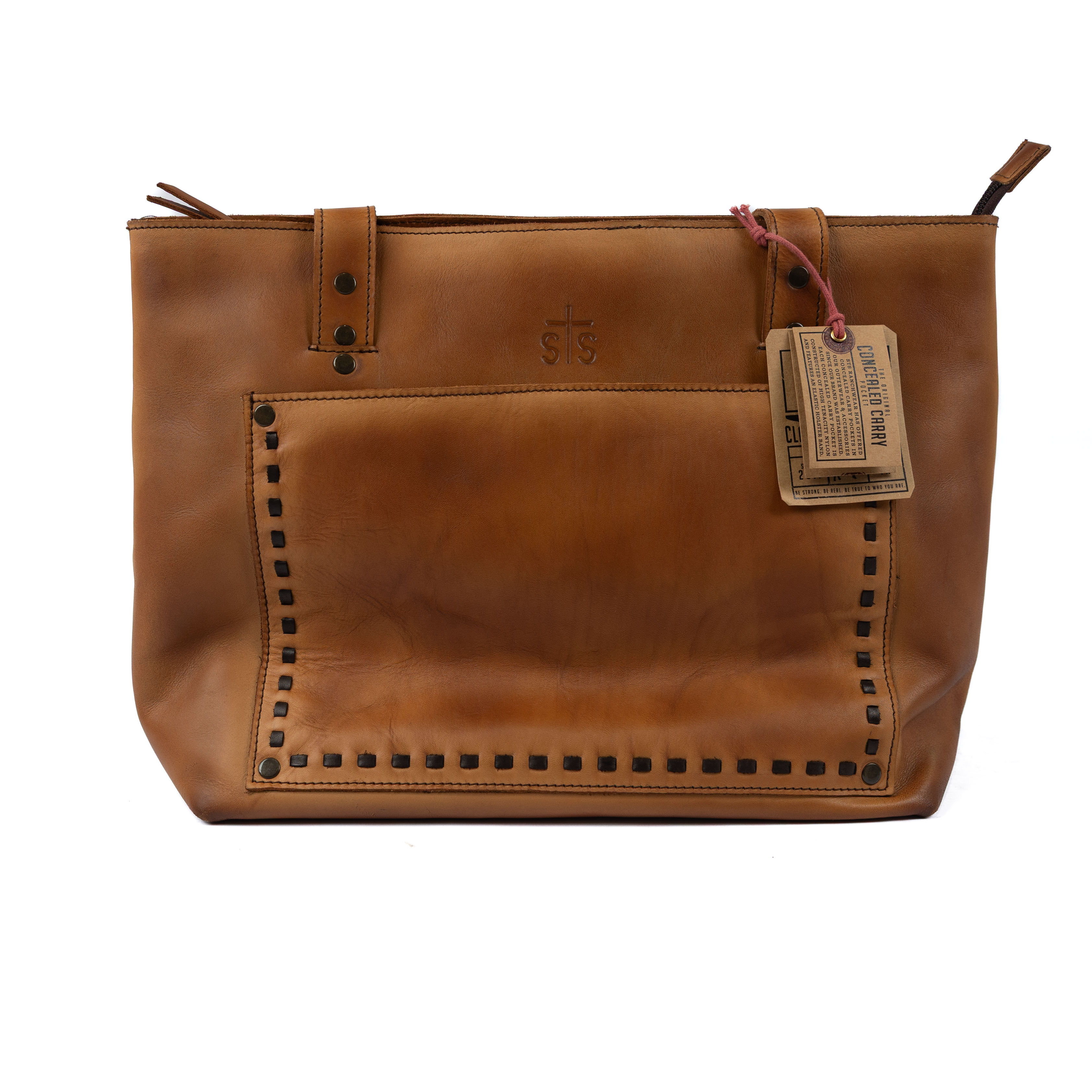 Women's STS Ranchwear Bandera Tan Simple Tote STS32443