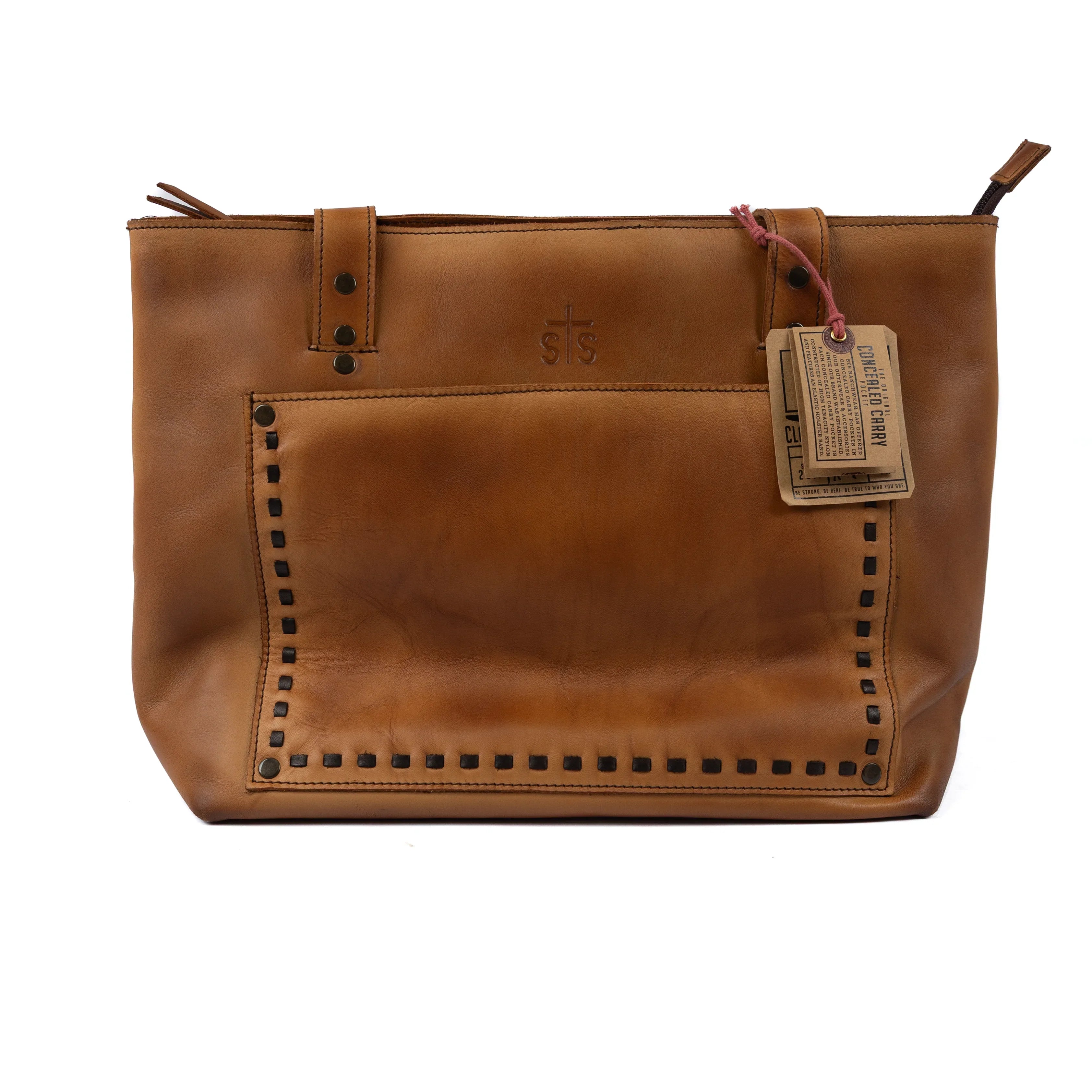 Women's STS Ranchwear Bandera Tan Simple Tote STS32443