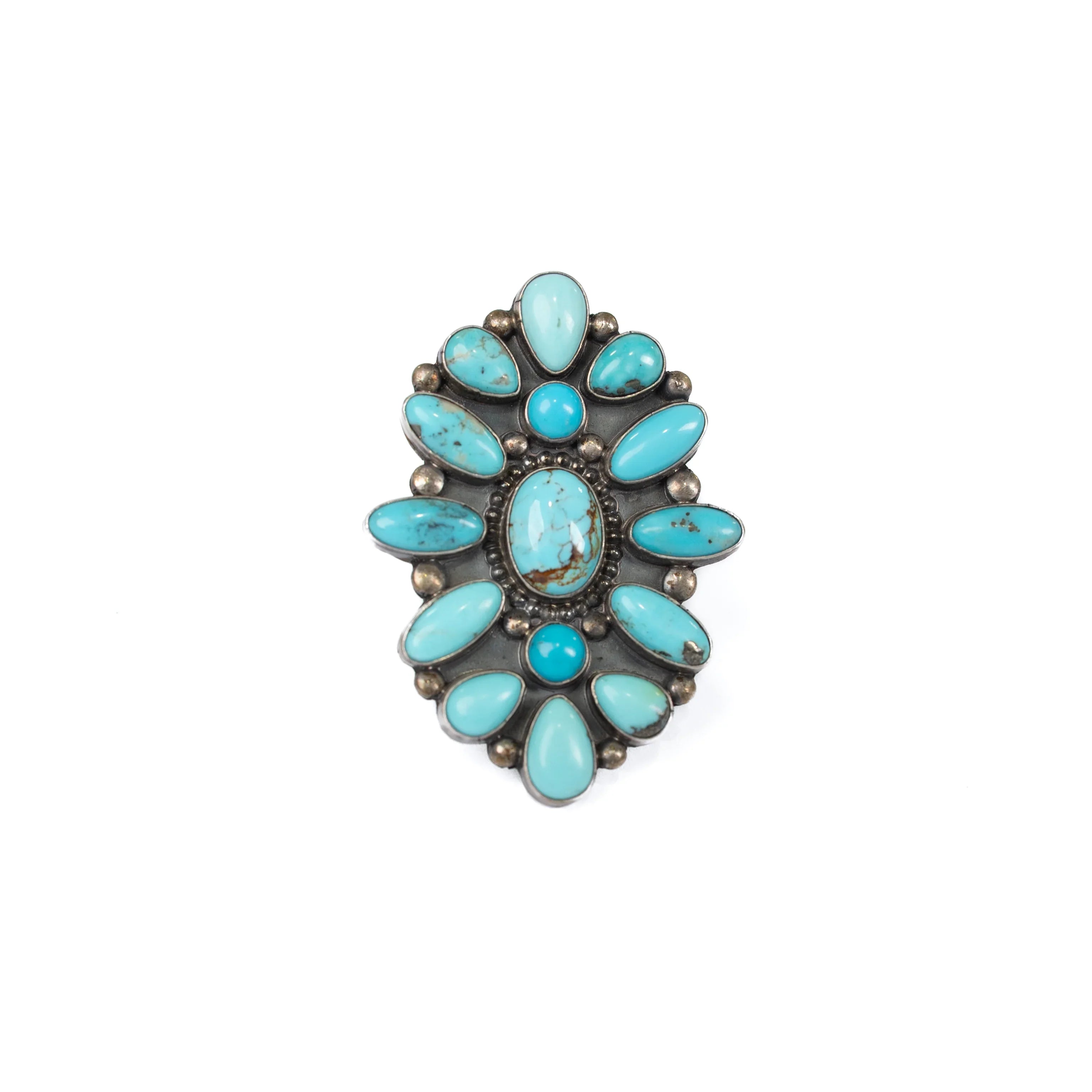 Women's Sunwest Annie West Silver and Turquoise Large Ring