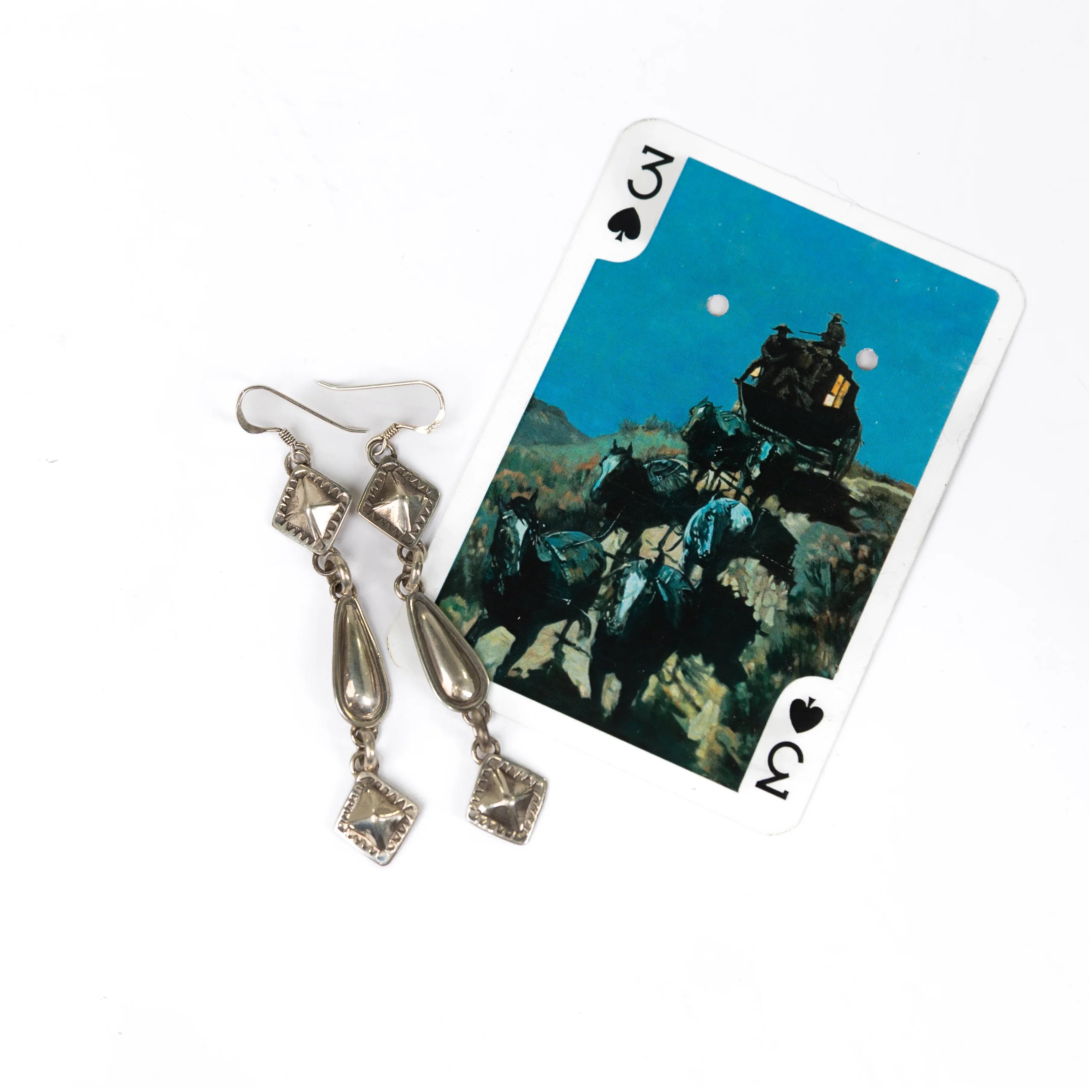 Women's Sunwest Silver Dangling Conch Earrings