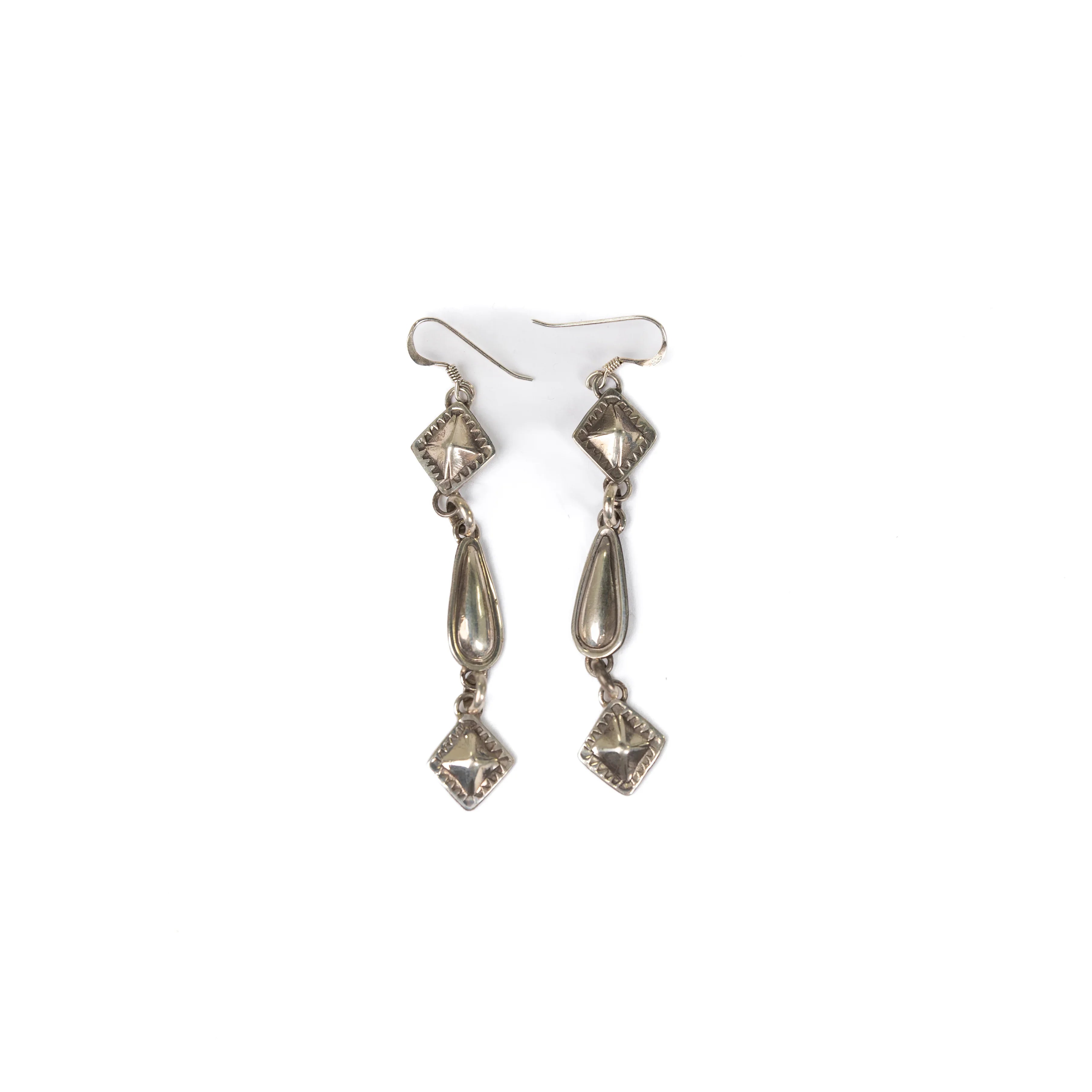 Women's Sunwest Silver Dangling Conch Earrings