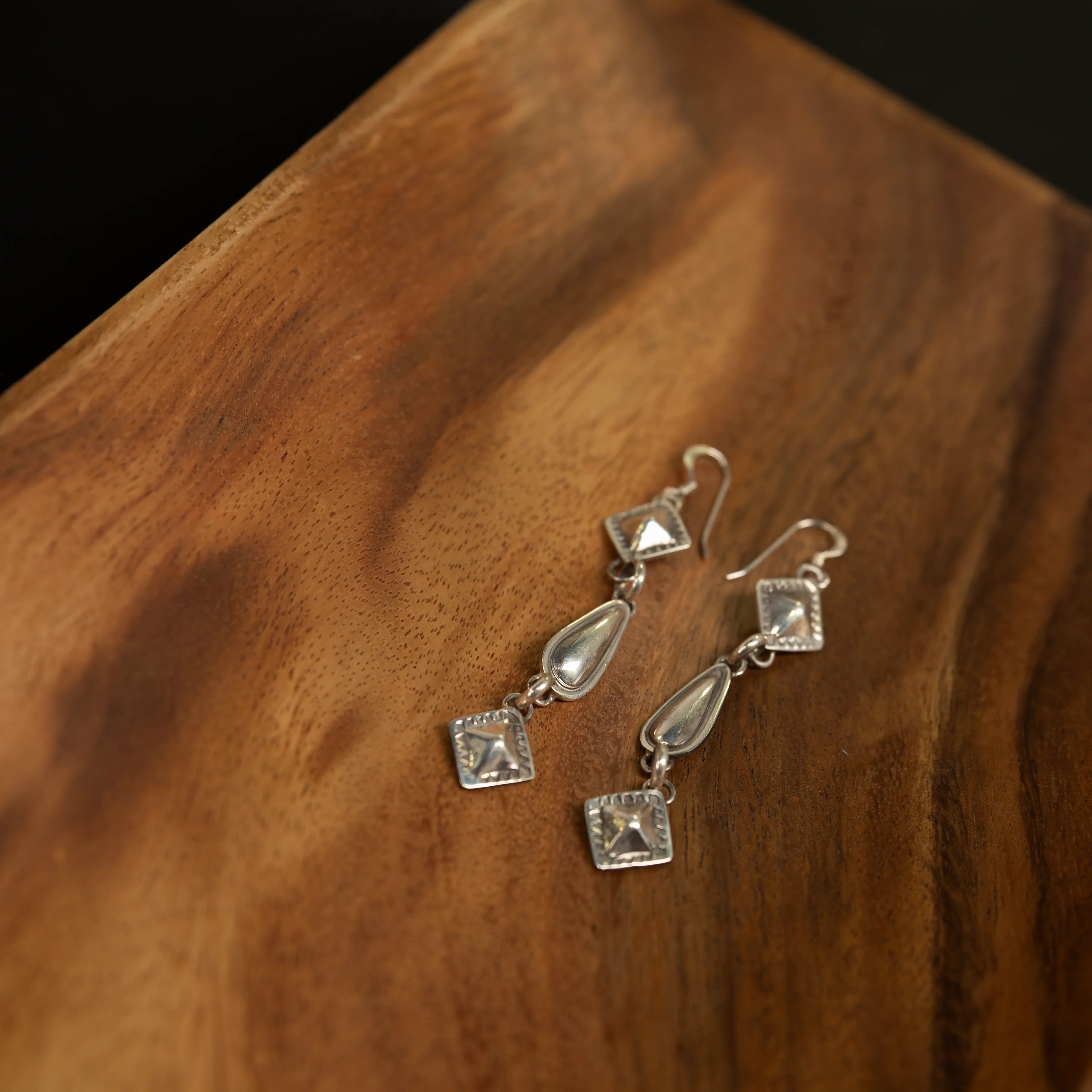 Women's Sunwest Silver Dangling Conch Earrings