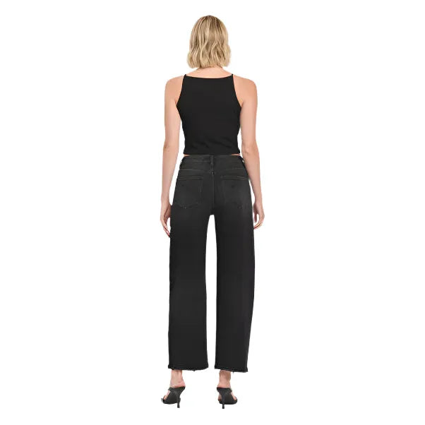 Women's Super High Rise Panel Barrel Jeans T6589 - Crazy House Western Wear