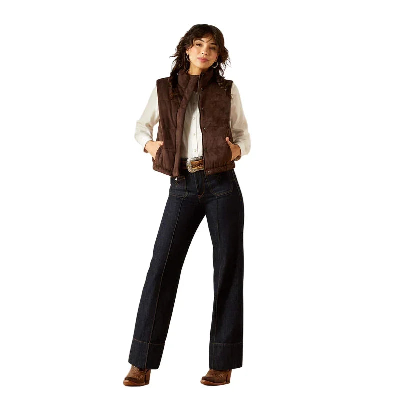 Women's Swirls Faux Leather Vest 10062277