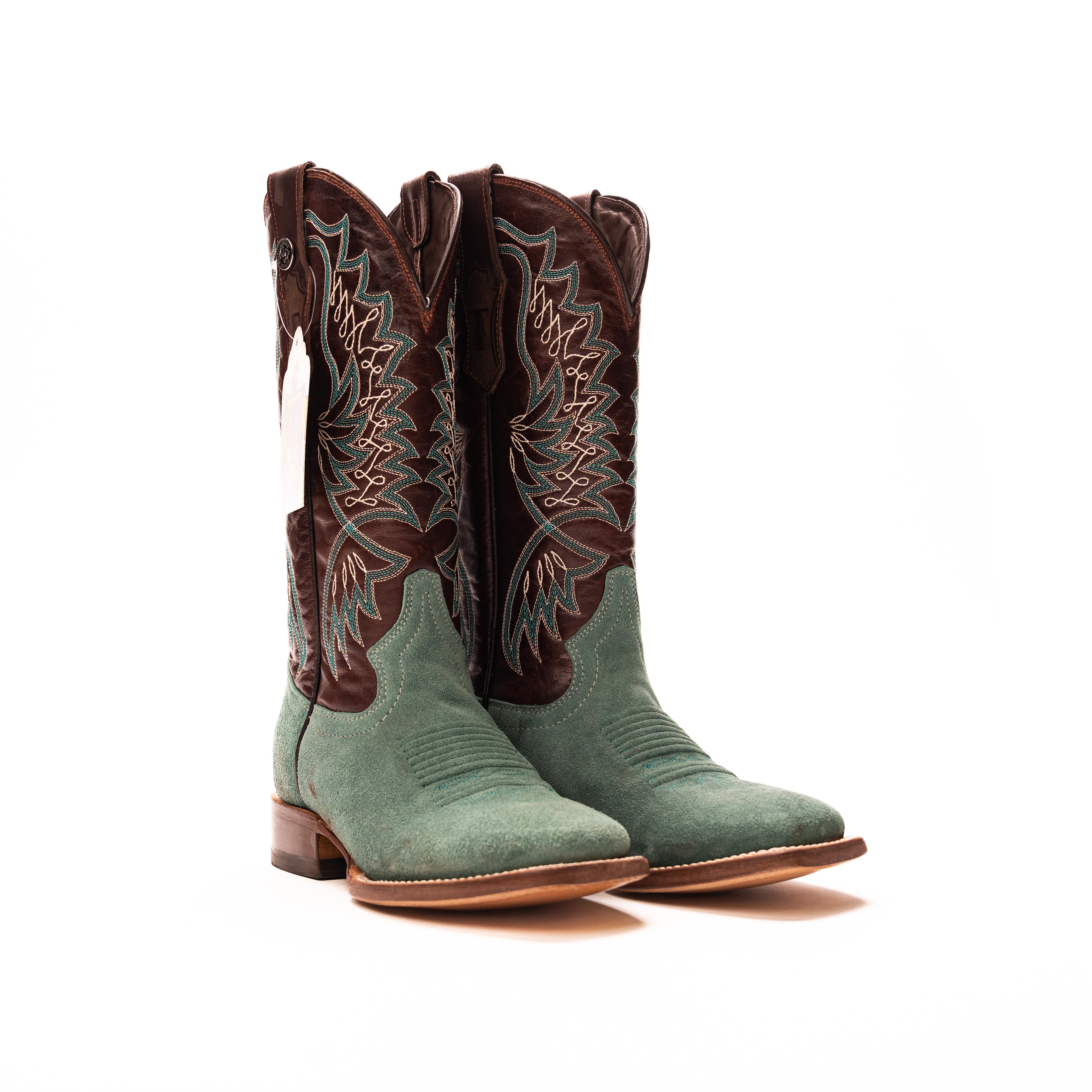 Women's Tanner Mark 12" Roughout Cowhide Boots TML207094 - Crazy House Western Wear
