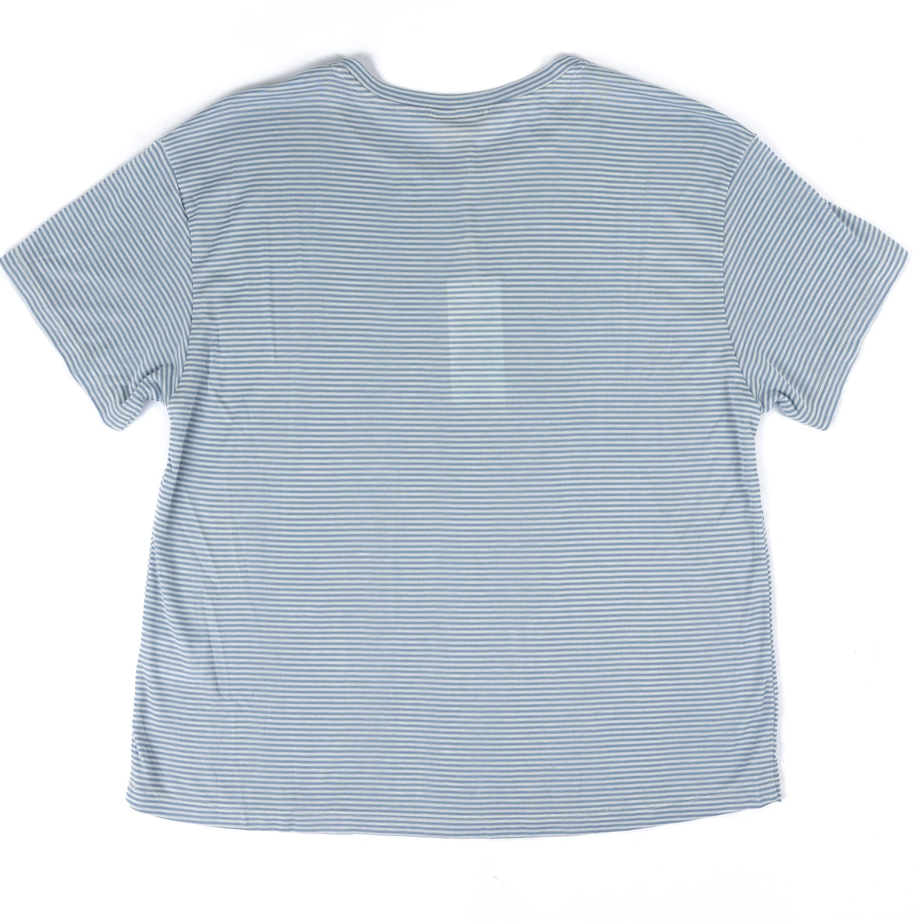 Women's Thread & Supply Blue and Ivory Striped Short Sleeve T-shirt T5514LWJTS